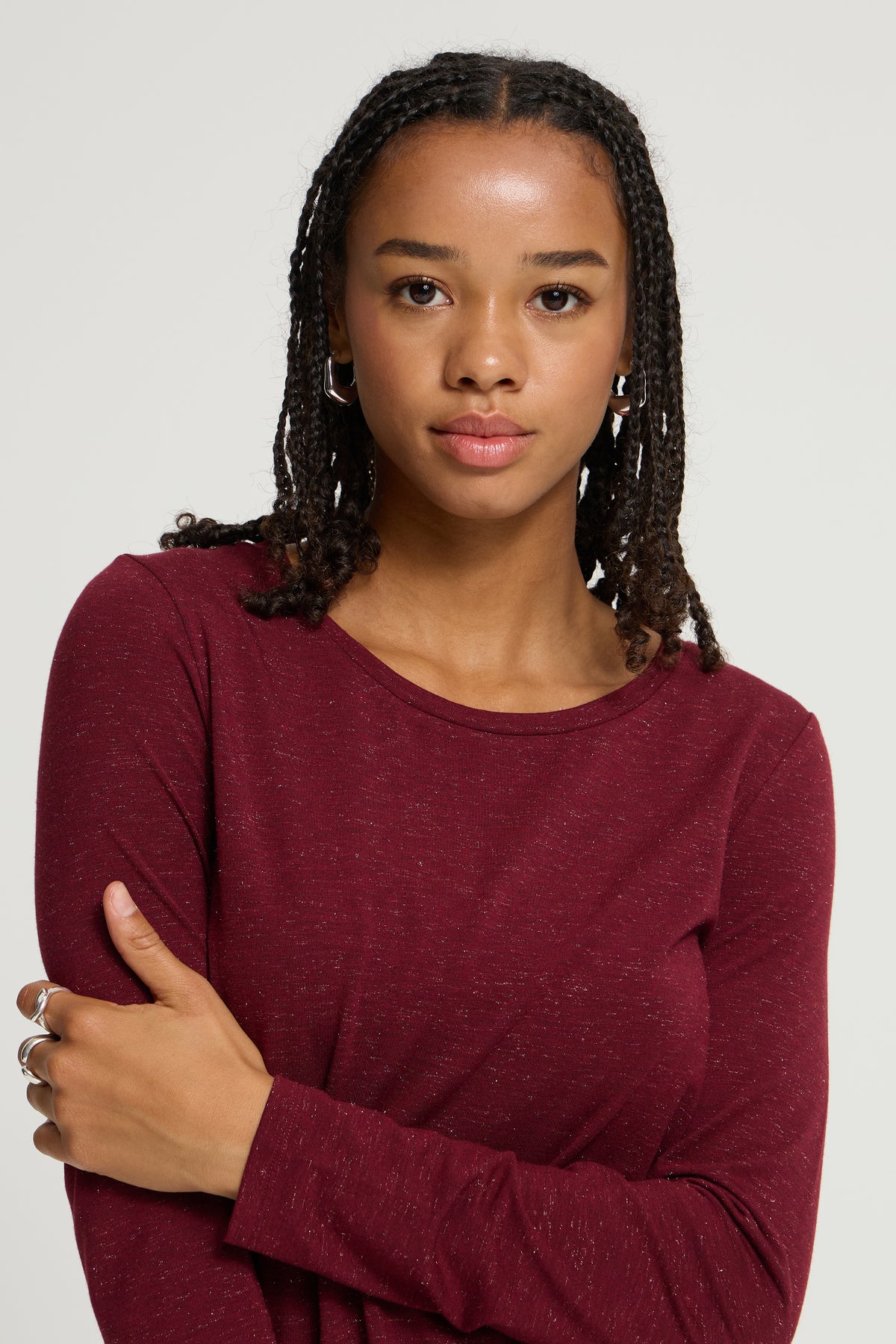 Ihrebel T-Shirt - Burgundy Sparkle