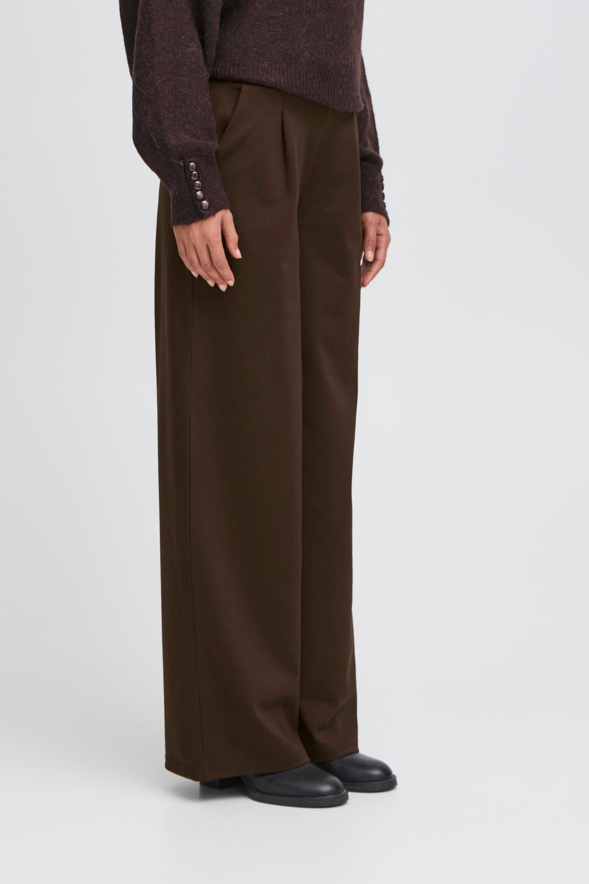 Ihkate Sus Long Wide Pants - Chocolate Brown