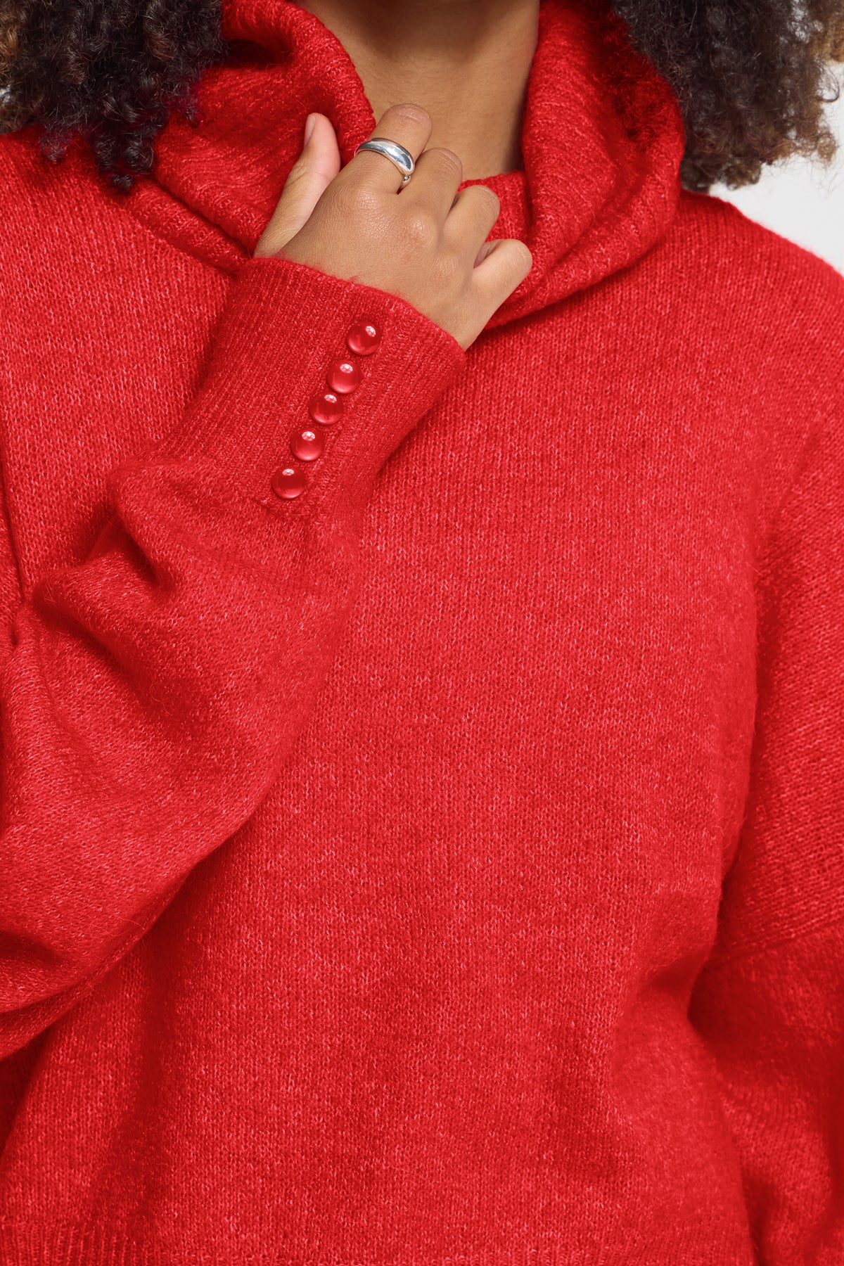 Ihkamara Rollneck Jumper - Poinsettia Red