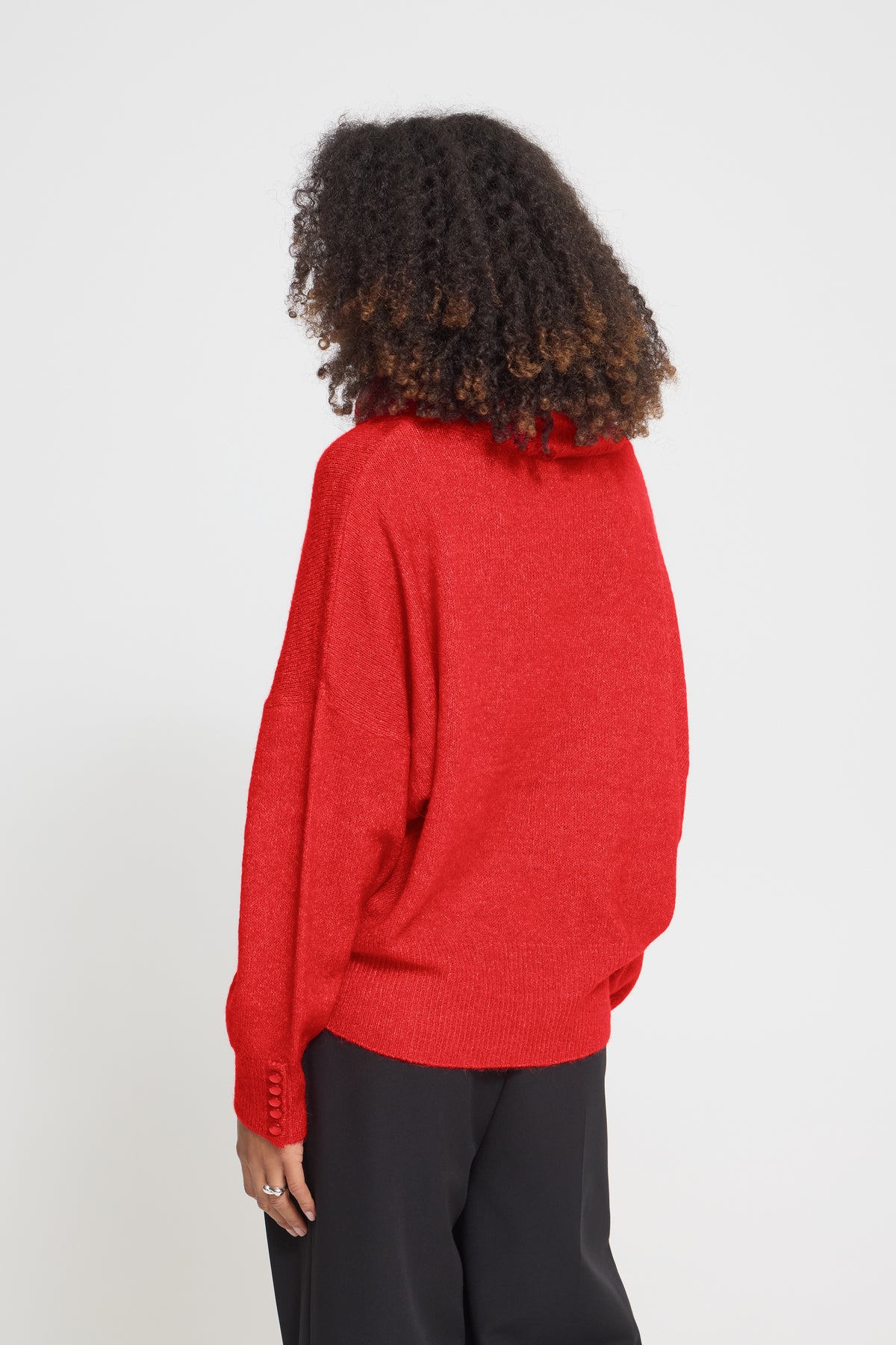 Ihkamara Rollneck Jumper - Poinsettia Red