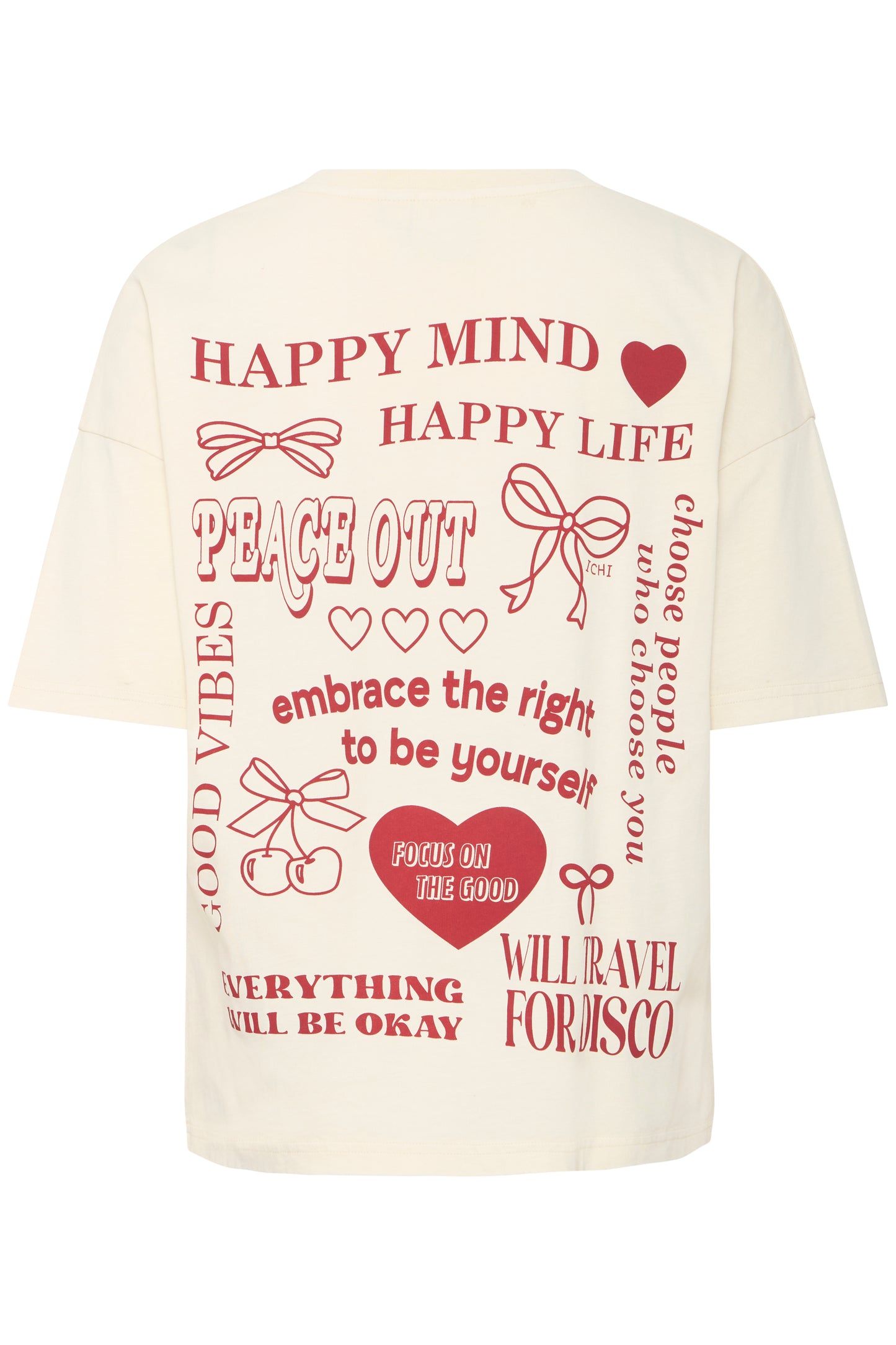 Ihnabino T-Shirt - Beige and Red
