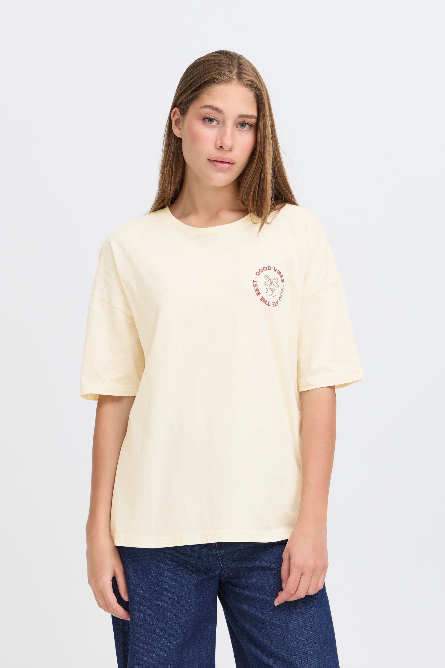 Ihnabino T-Shirt - Beige and Red