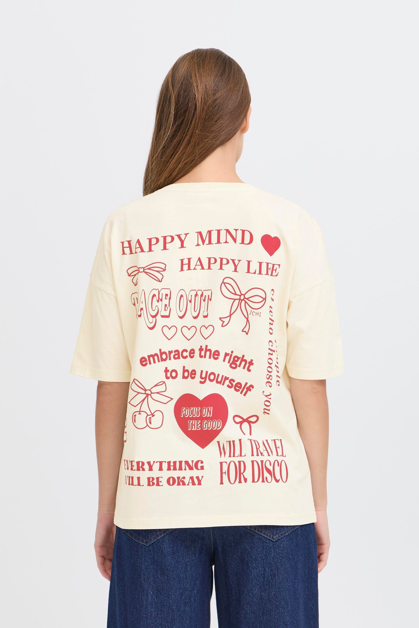 Ihnabino T-Shirt - Beige and Red