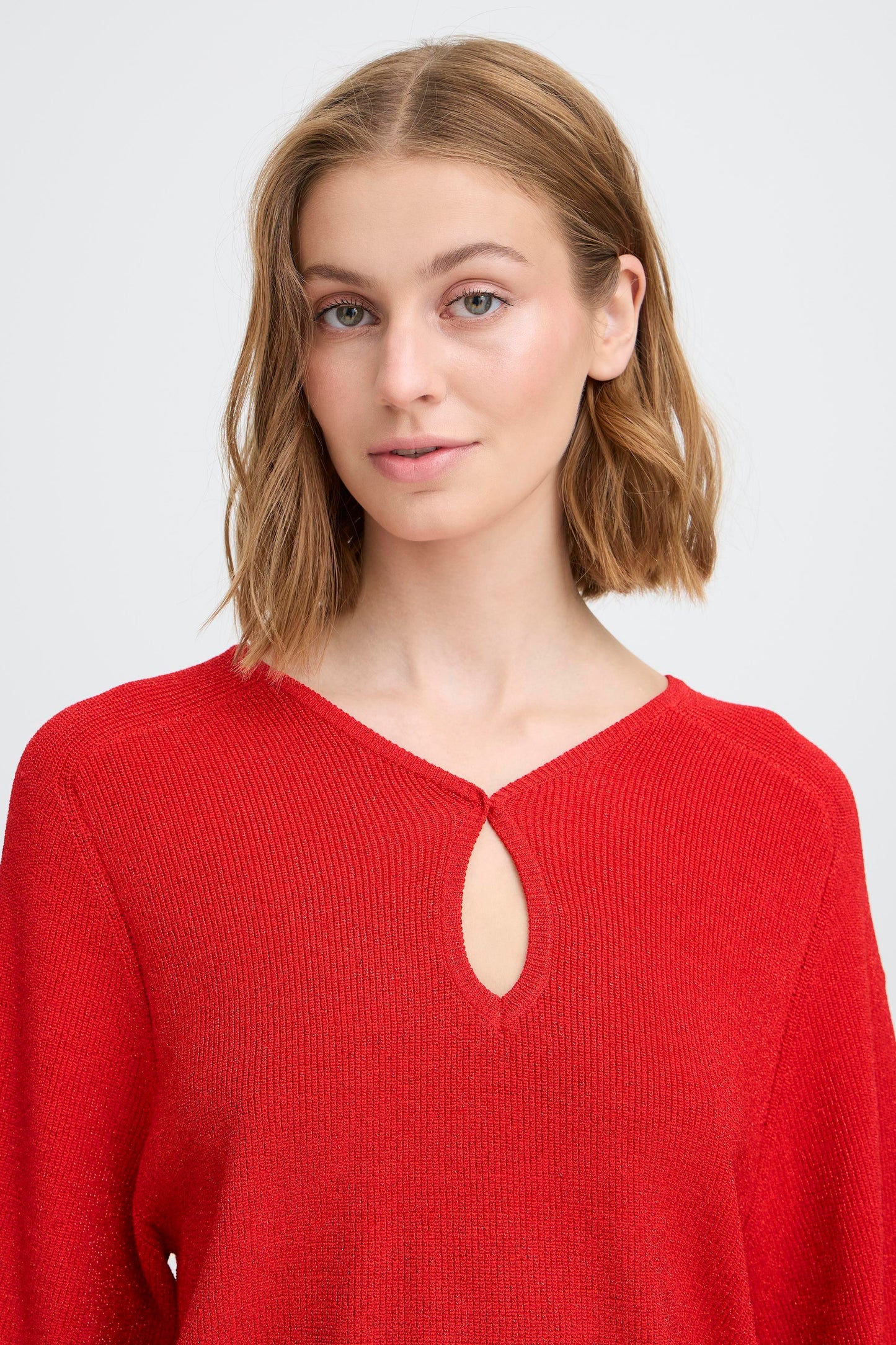 Ihcody Short Sleeve Knit - Racing Red