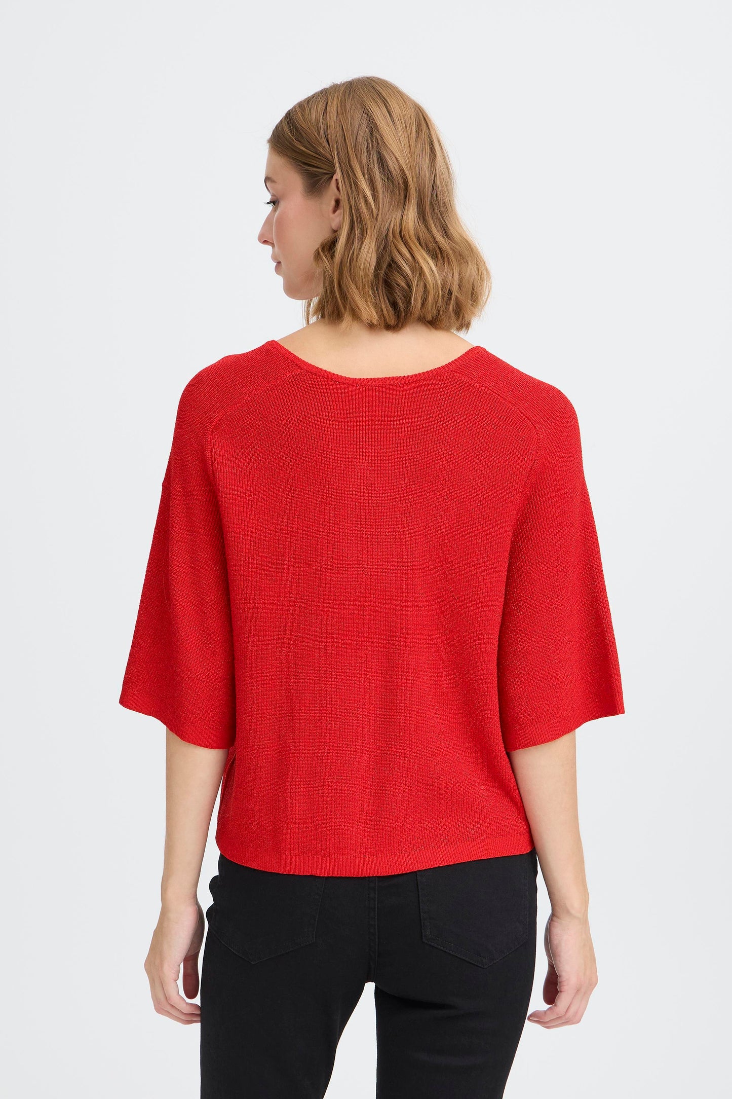 Ihcody Short Sleeve Knit - Racing Red