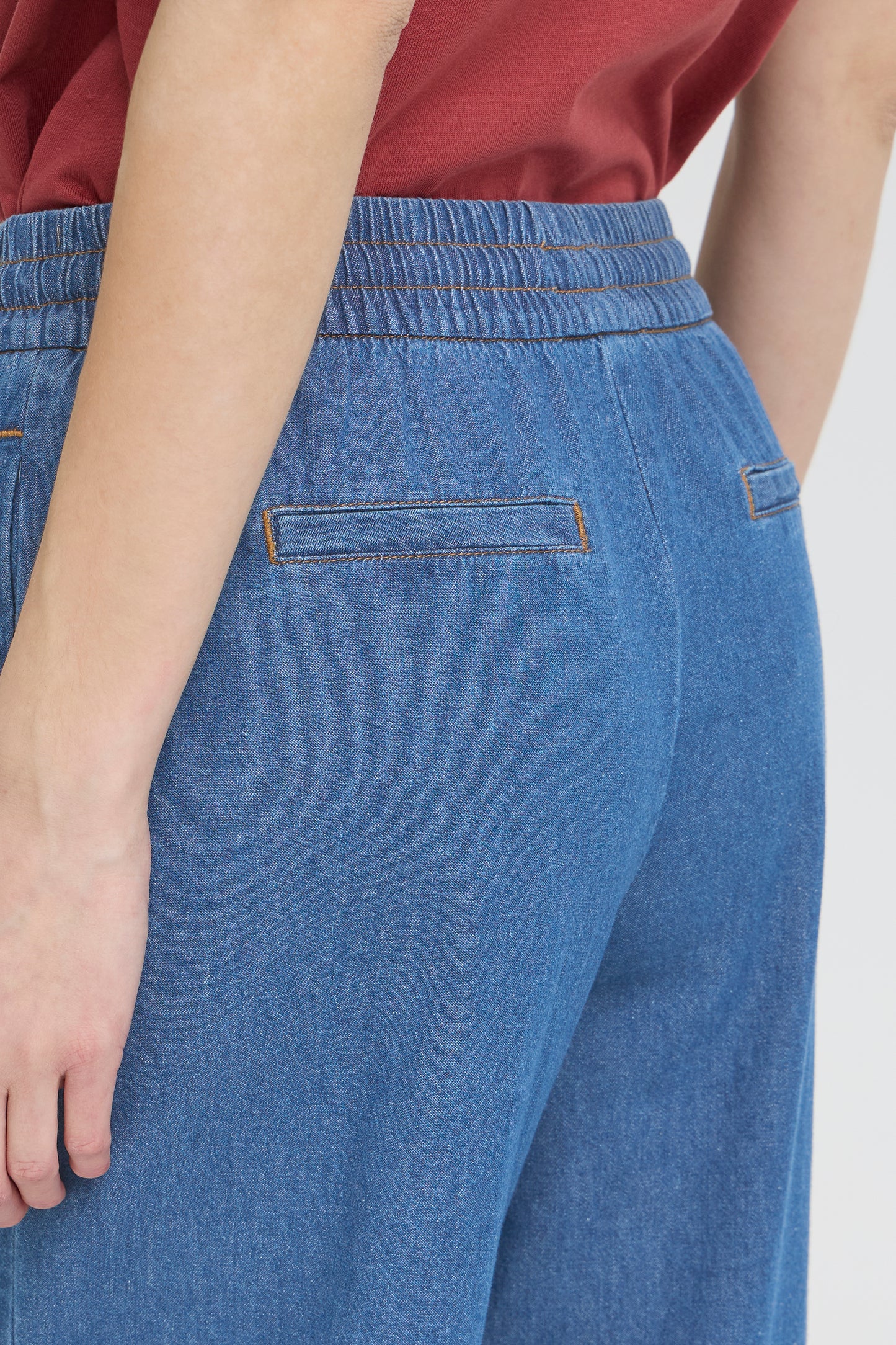 Iharcher Pants - Denim Wide Leg Trouser
