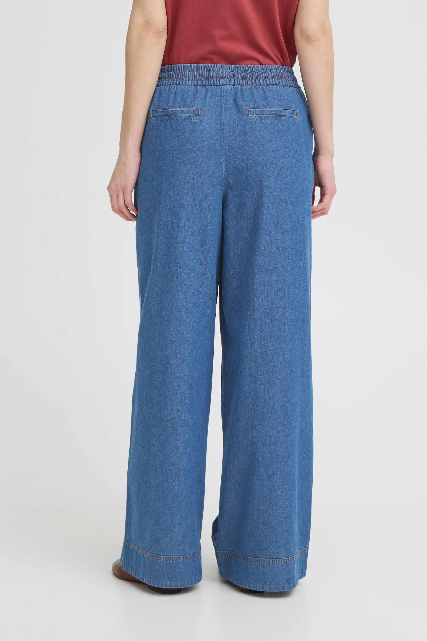 Iharcher Pants - Denim Wide Leg Trouser