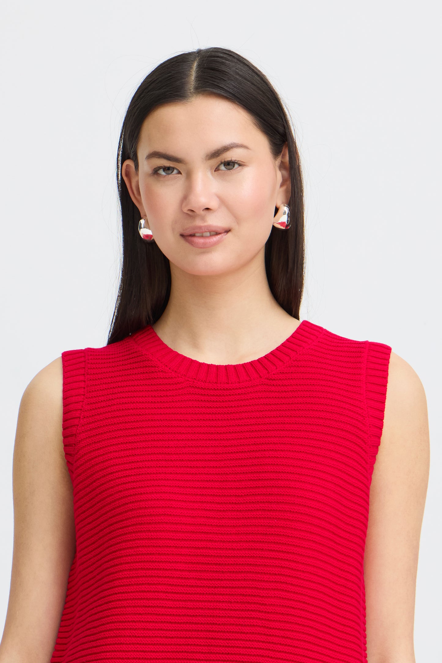 Ihdotties Waistcoat - Knitted Tie Back Red
