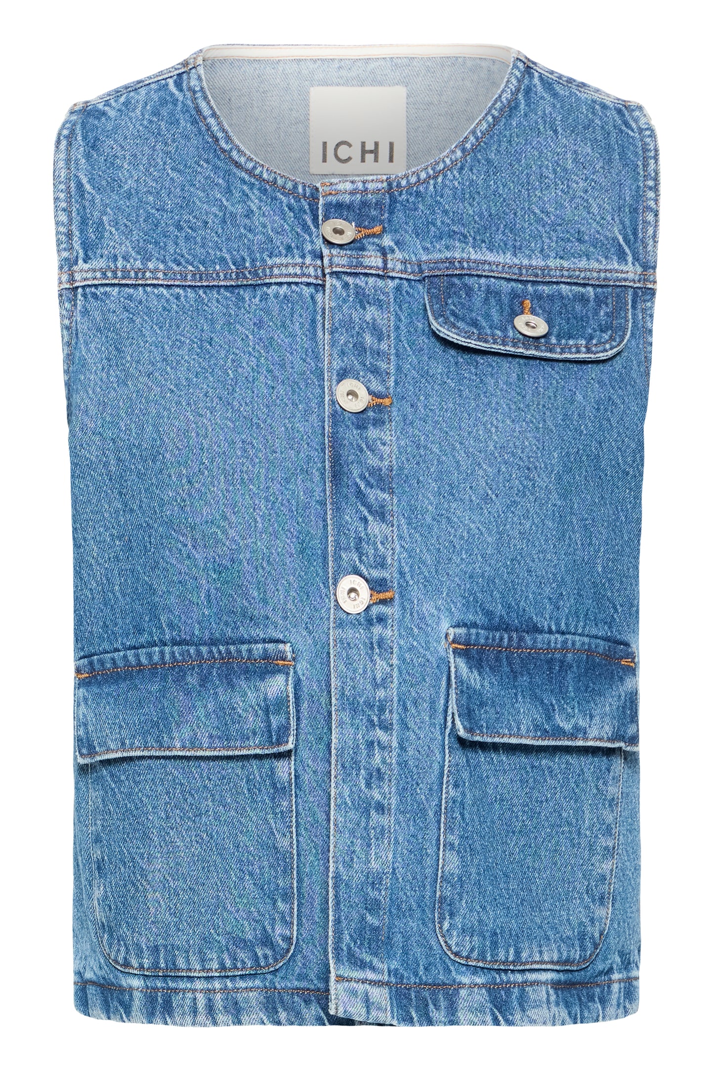 Ihpamila Waistcoat - Medium Denim