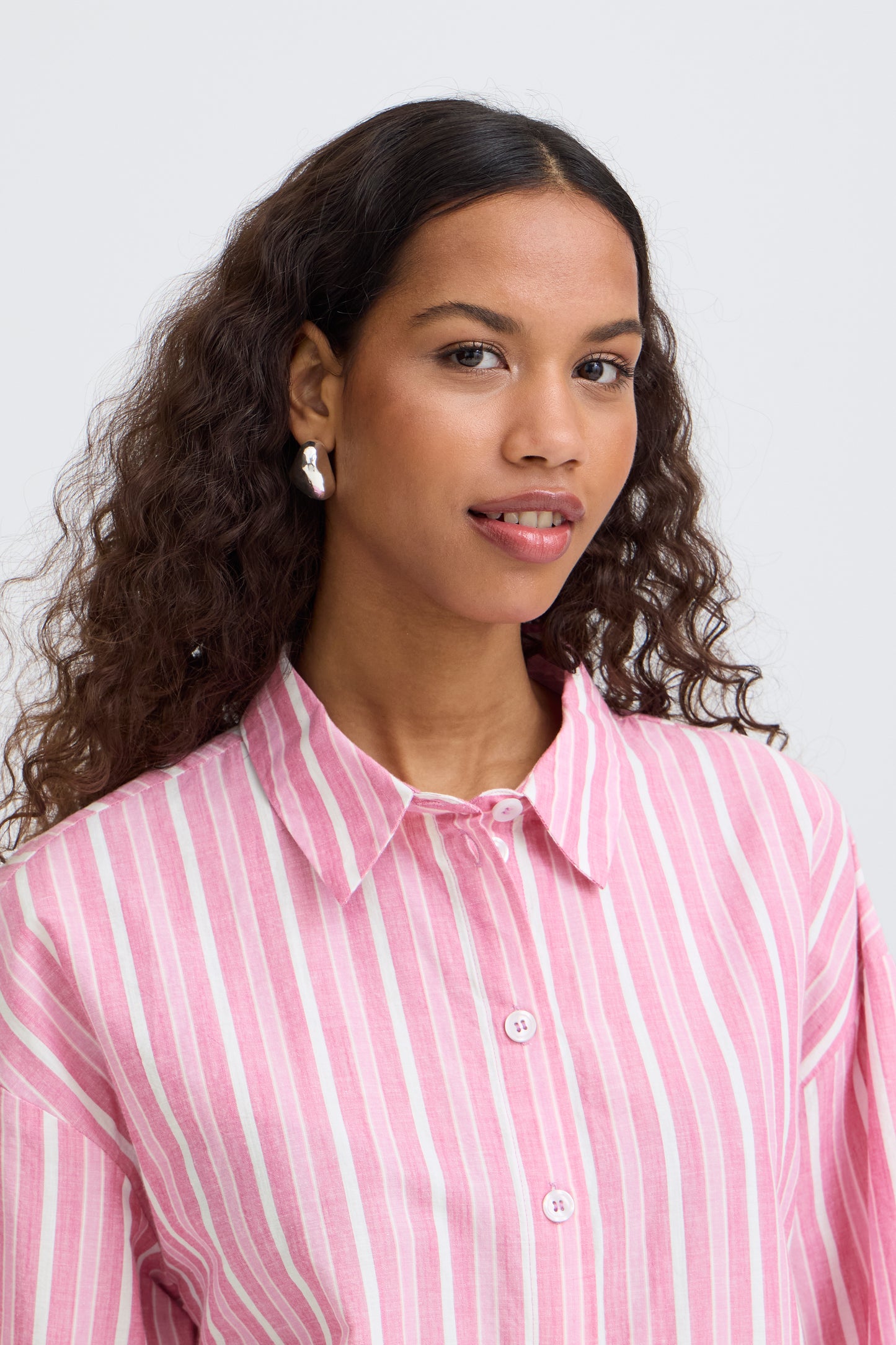 Ihindra Shirt - Wild Orchid Pink Stripe