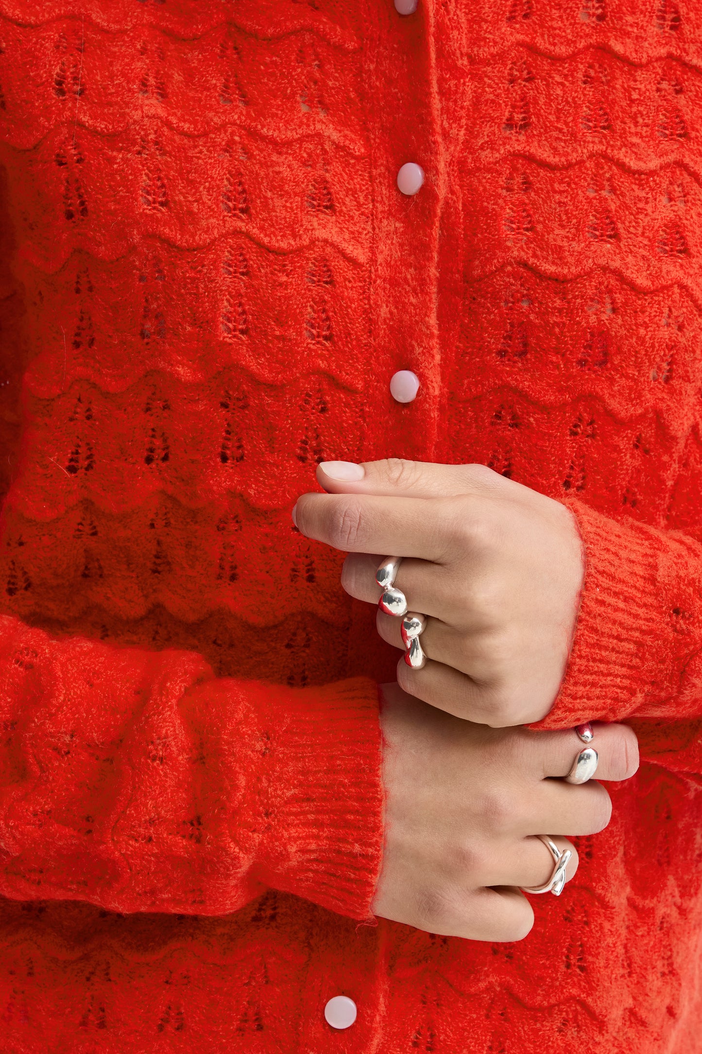 Ihbaila Cardigan - Fiery Red