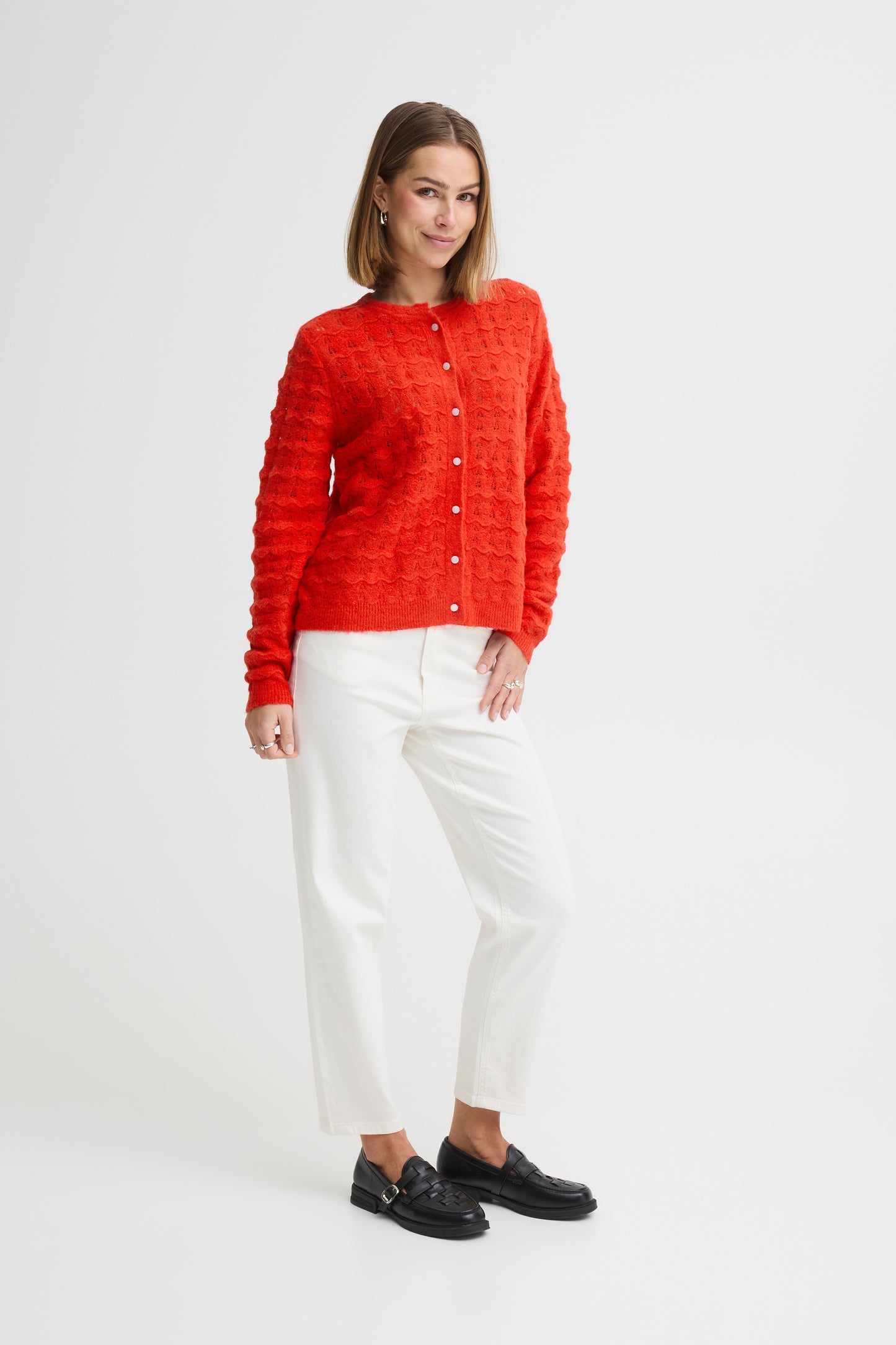 Ihbaila Cardigan - Fiery Red