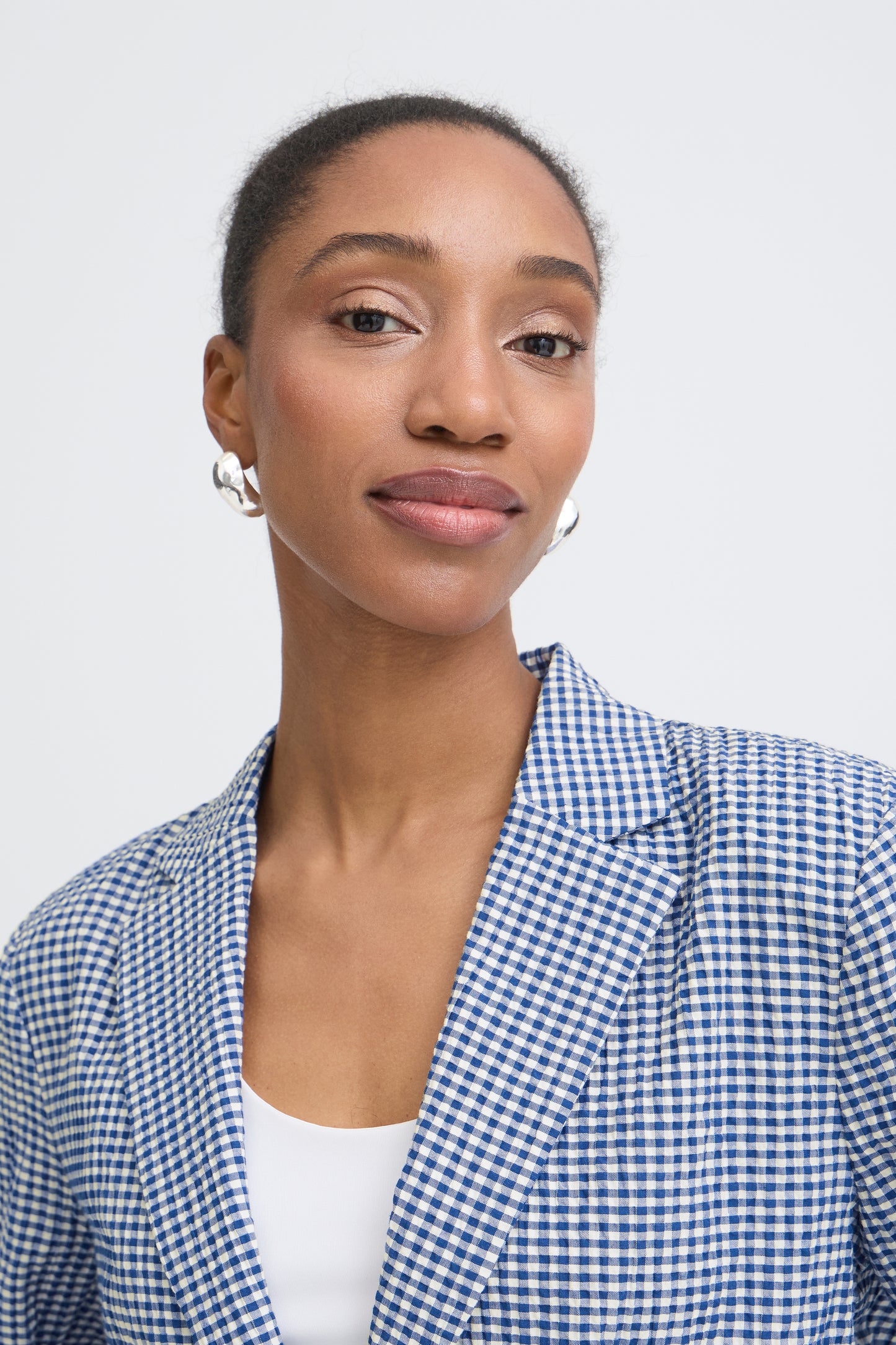 Ihjilma Blazer - Blue Gingham