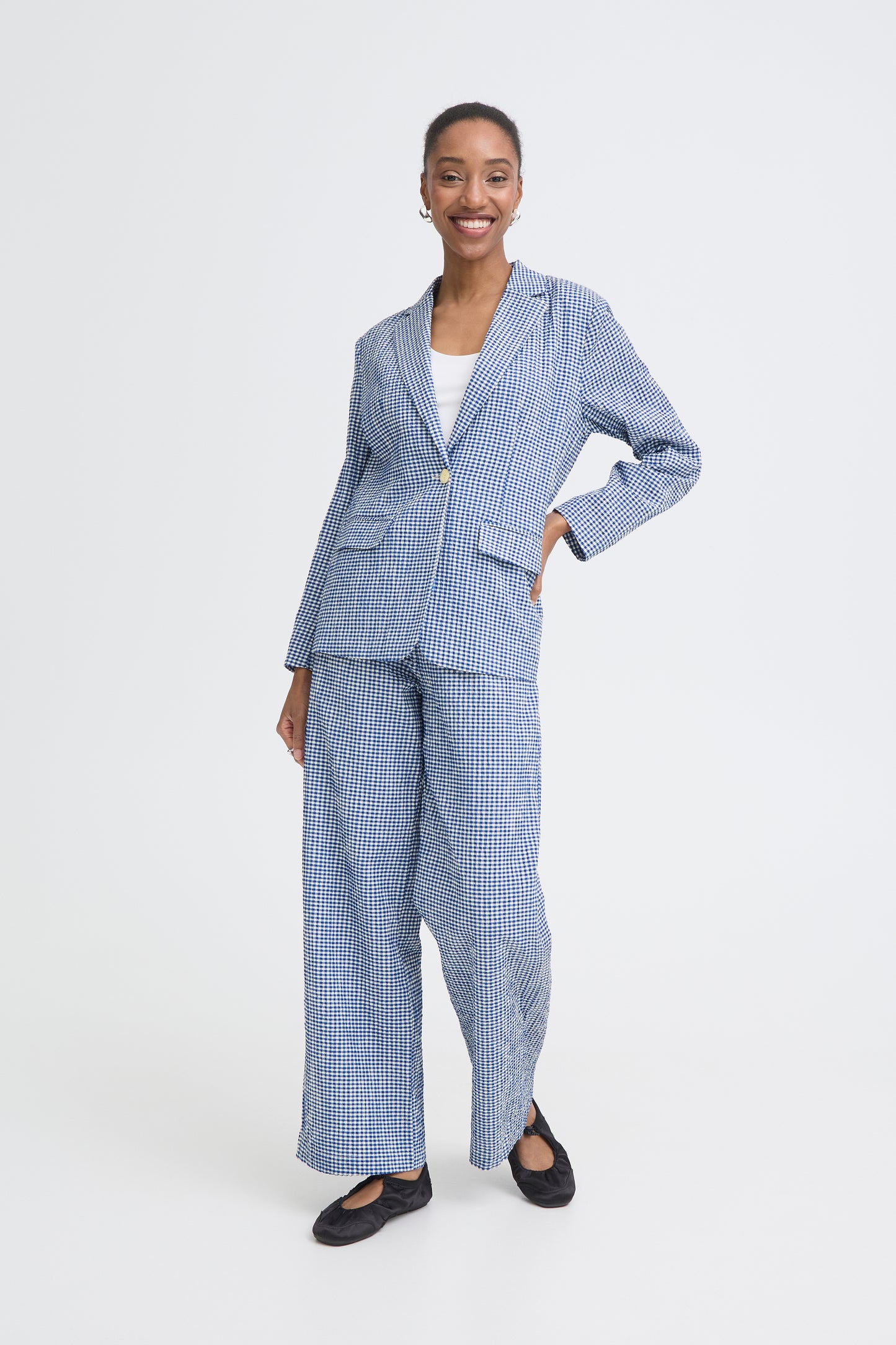 Ihjilma Blazer - Blue Gingham