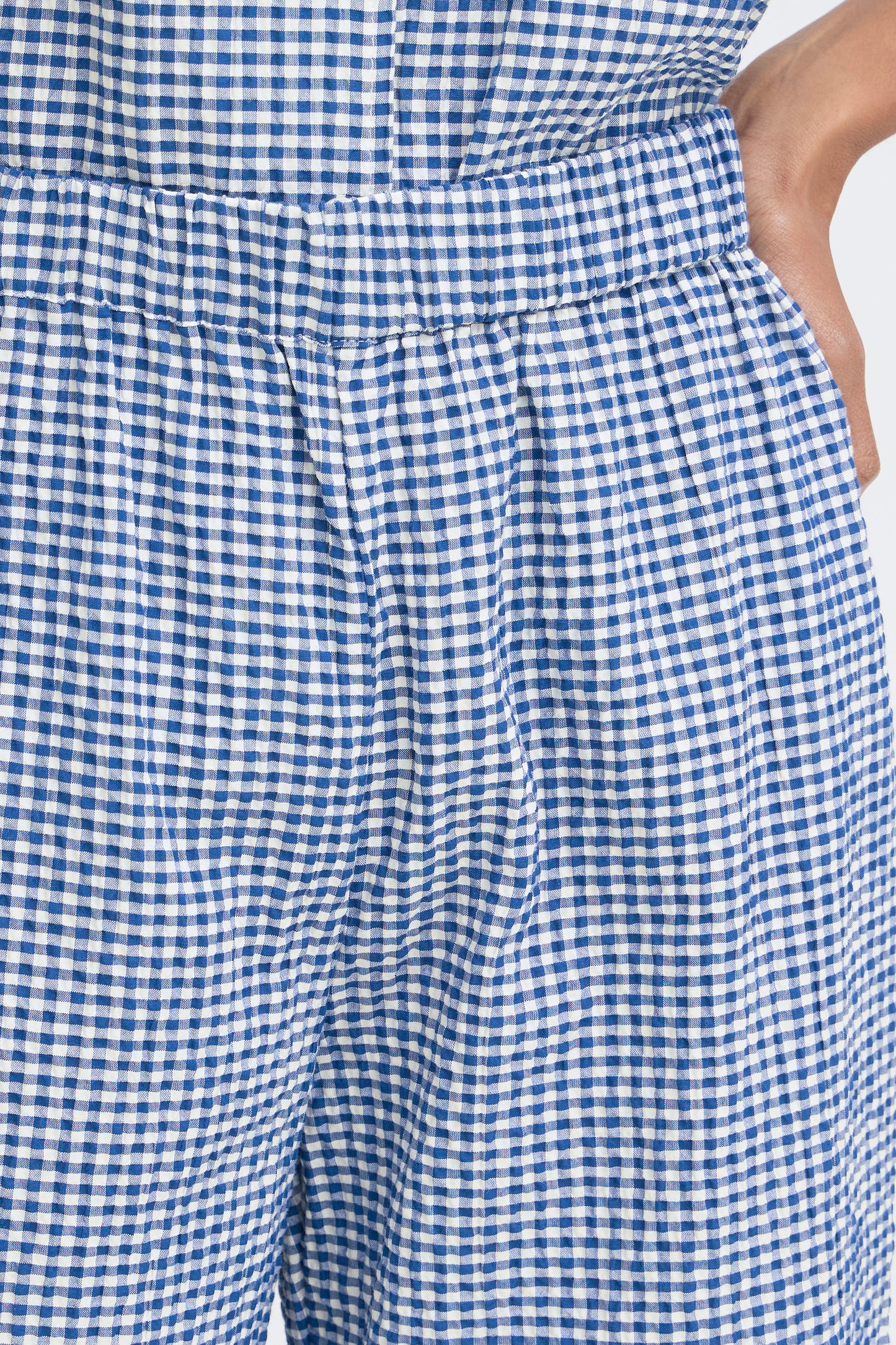 Ihjilma Trousers - Navy Gingham