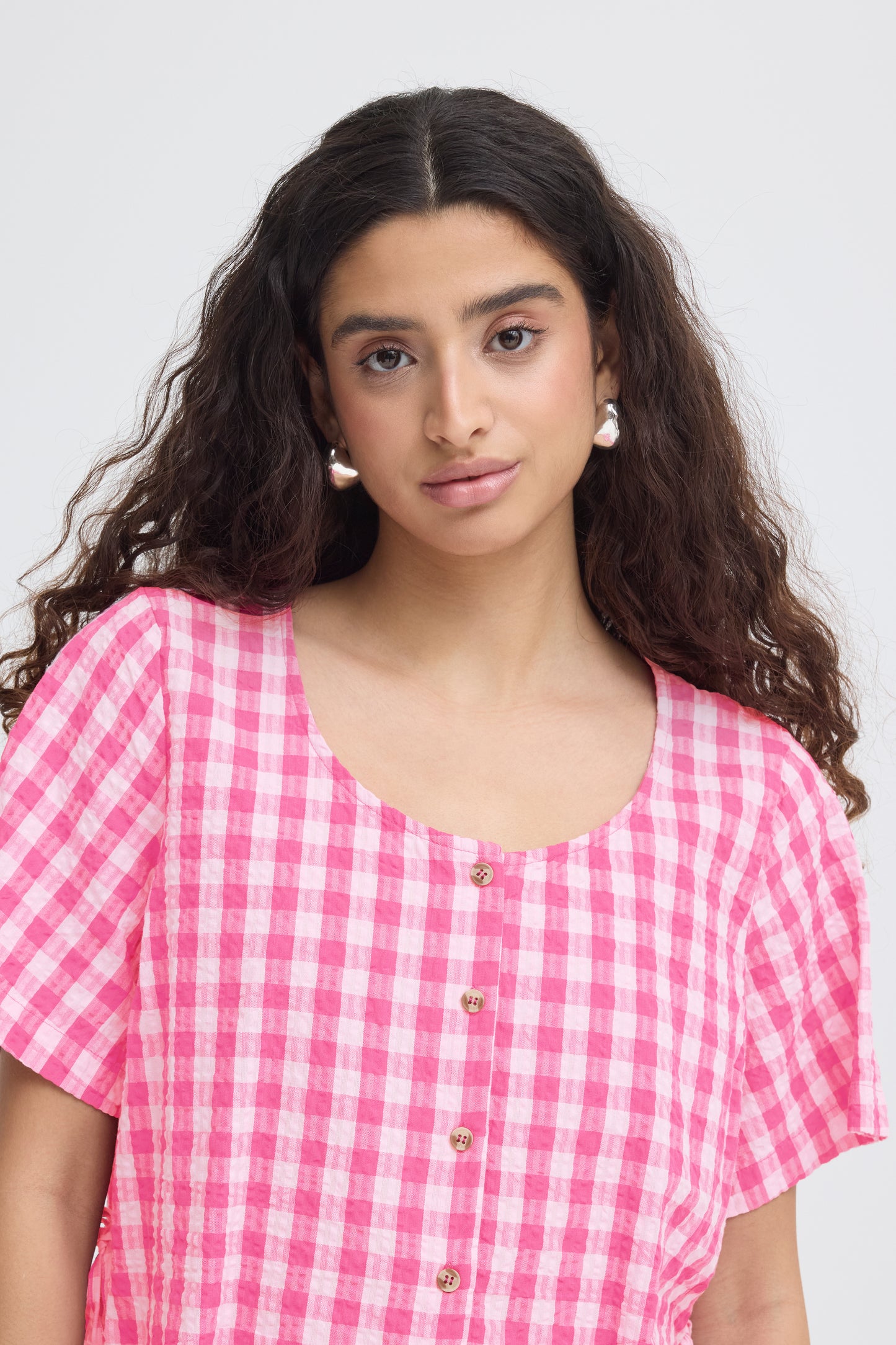 Ihfelicia Top - Very Berry Gingham