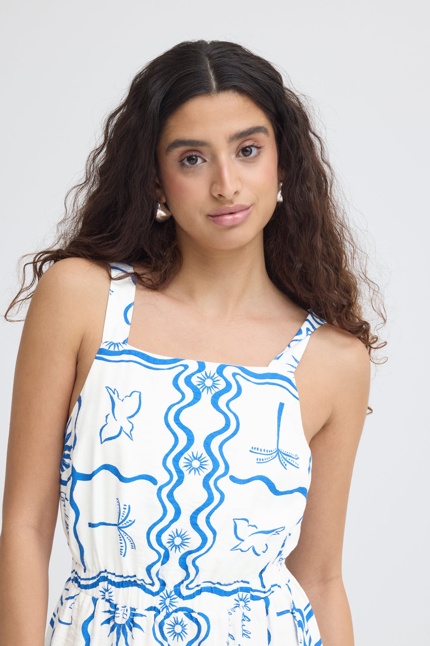 Ihfirisa Dress - Blue Tile Print