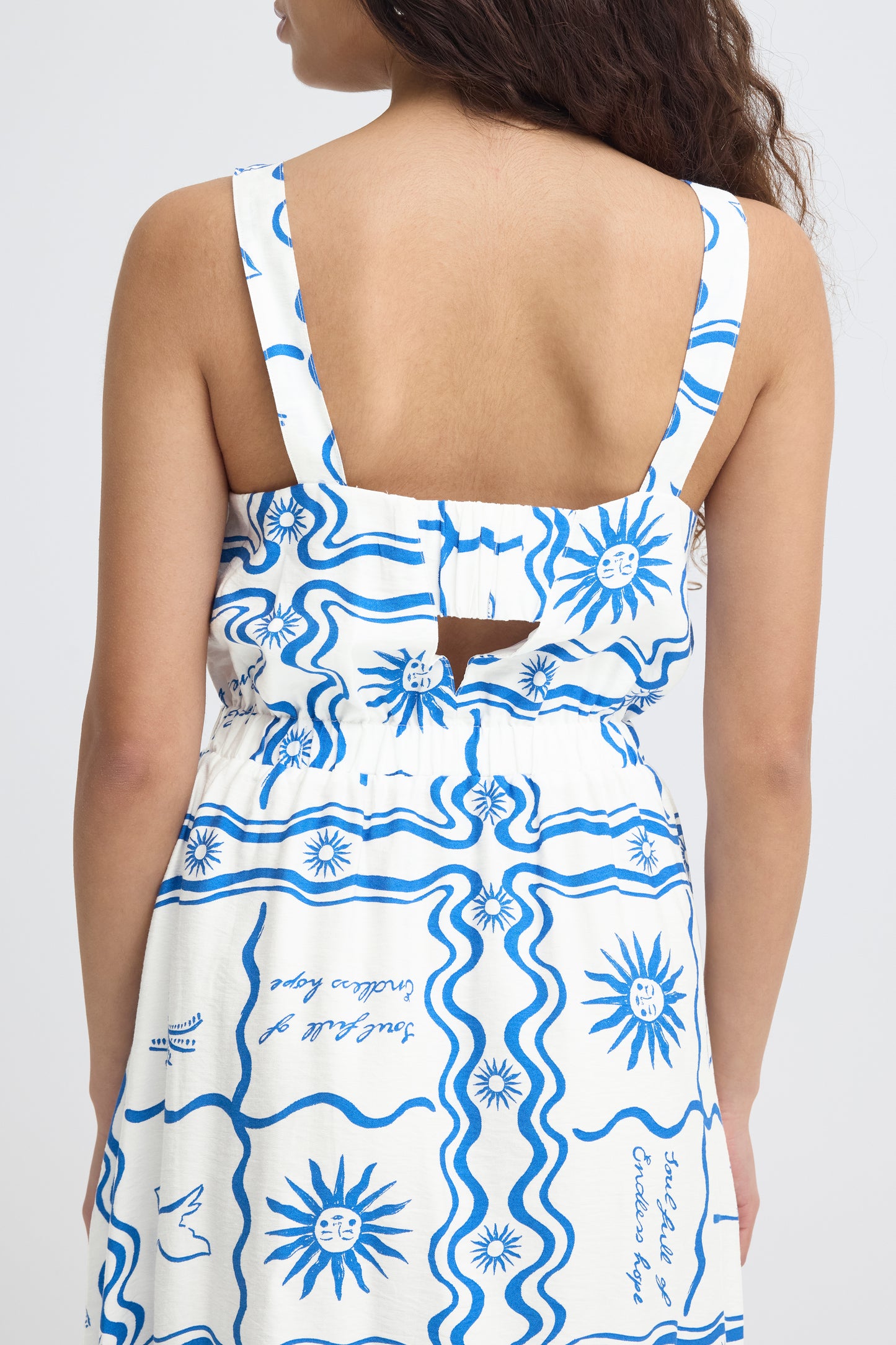 Ihfirisa Dress - Blue Tile Print