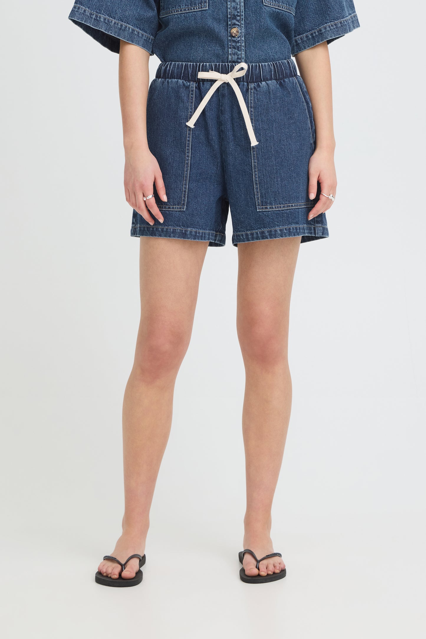 Ihkamina Shorts - Mid Denim