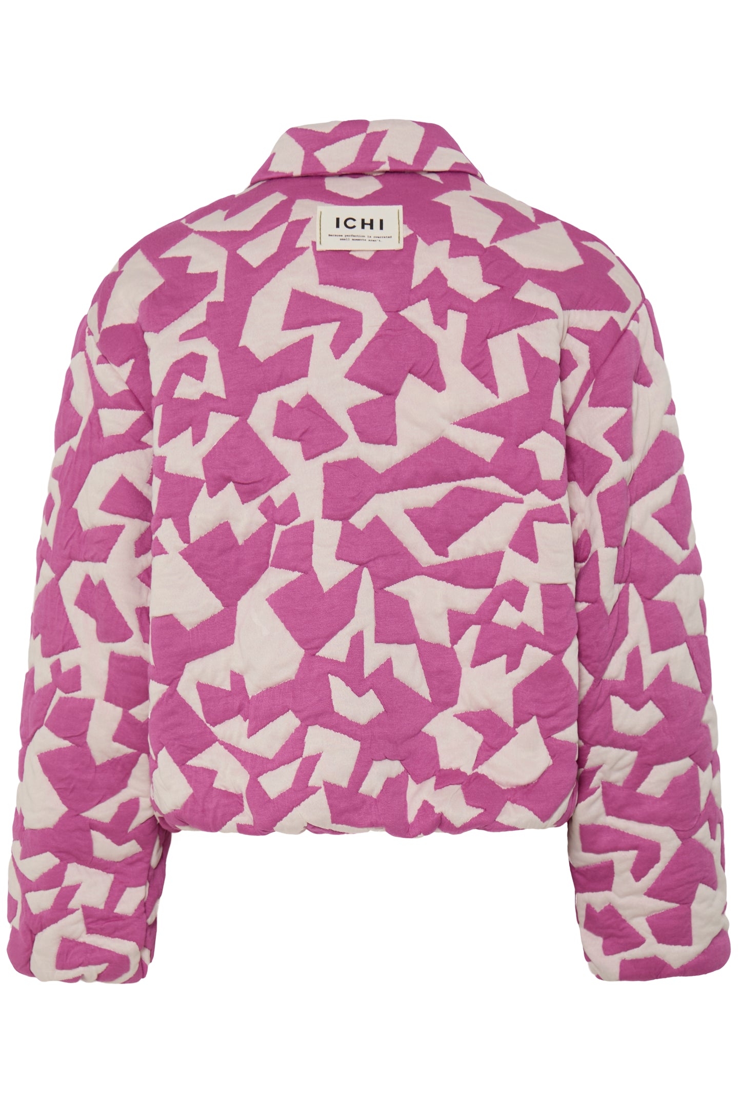 Ihkate Quilted Jacket - Pink Geometric