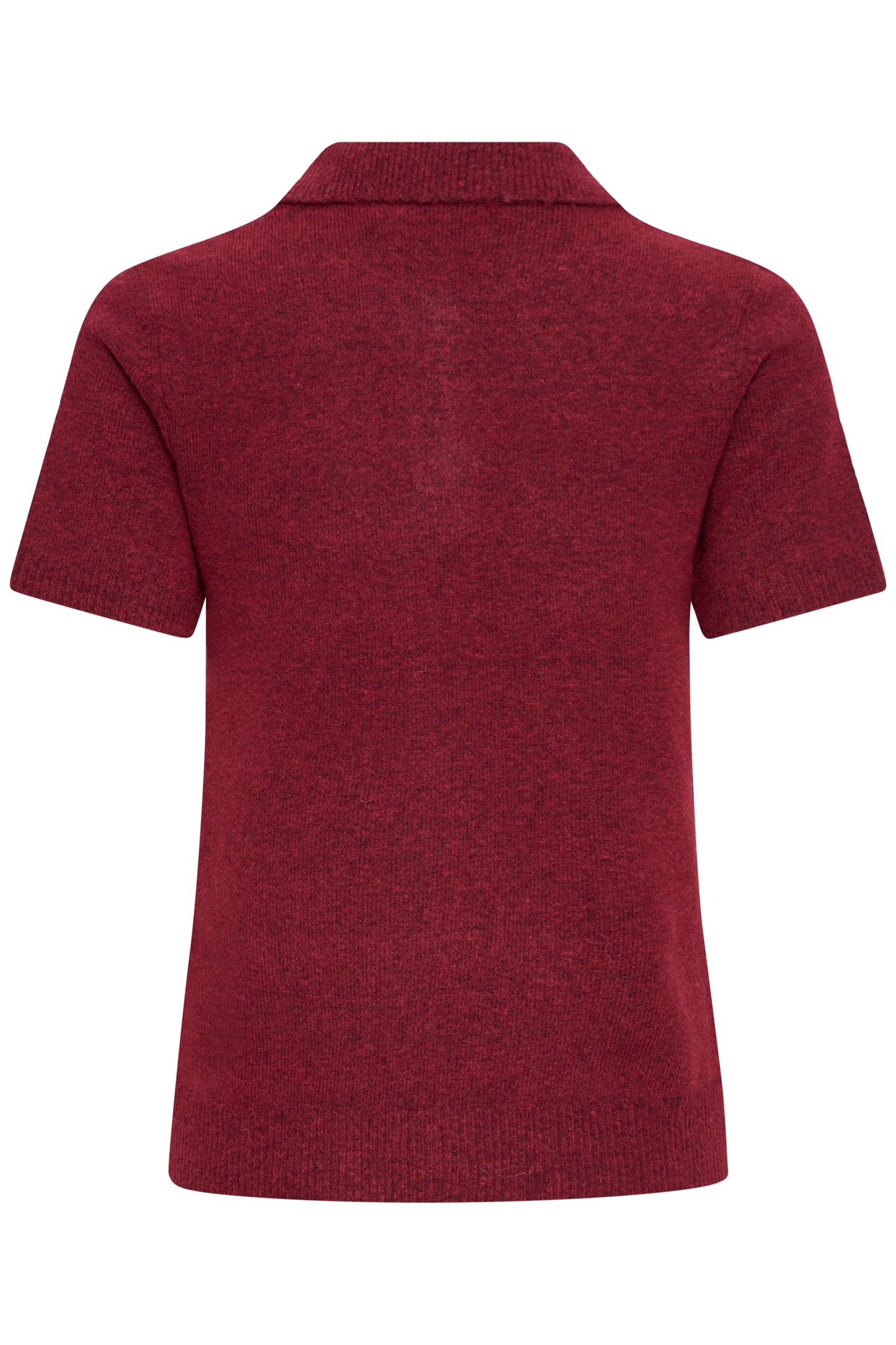 Ihdasila Knitted Polo Shirt - Burgundy Pink