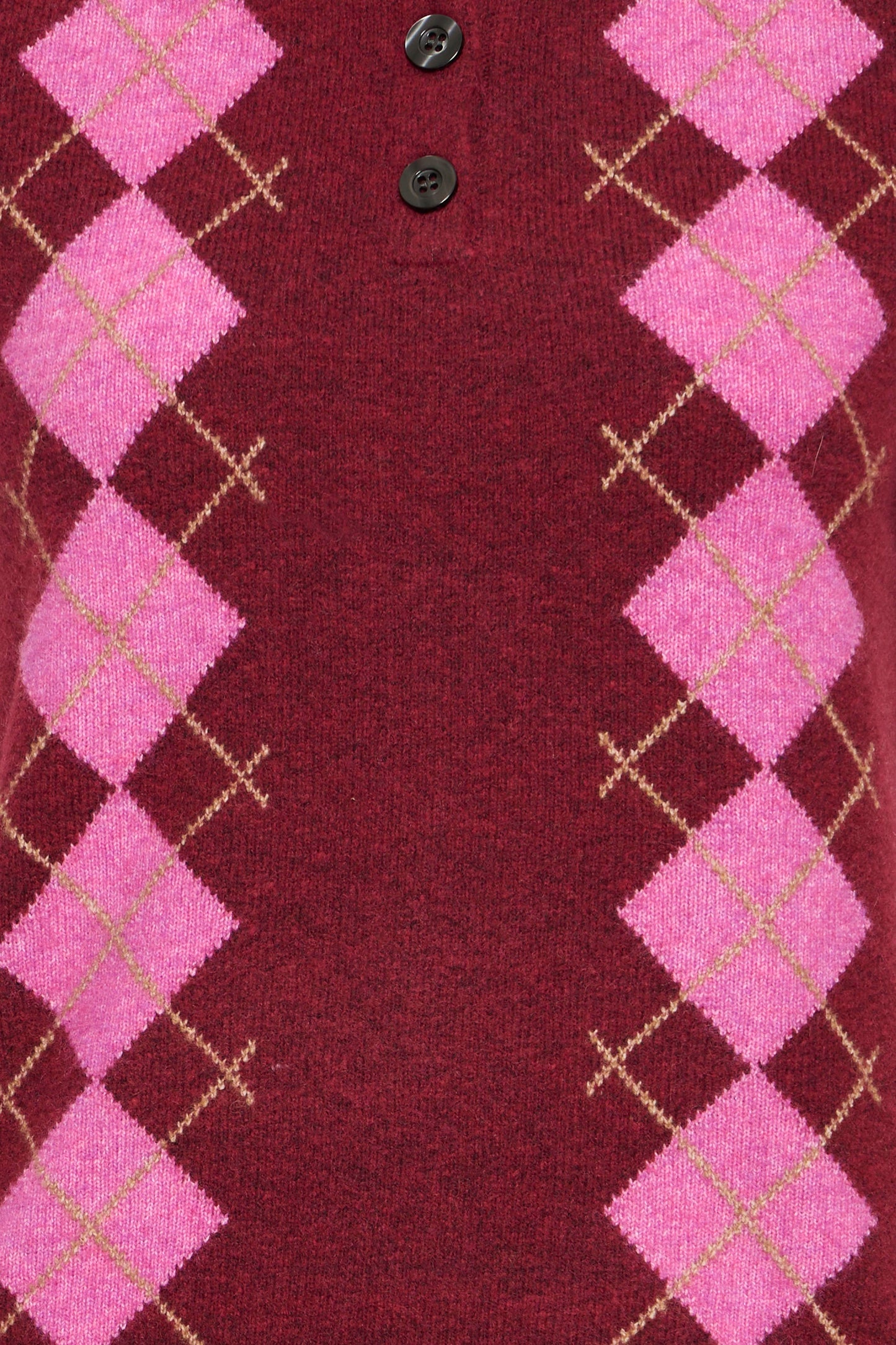 Ihdasila Knitted Polo Shirt - Burgundy Pink