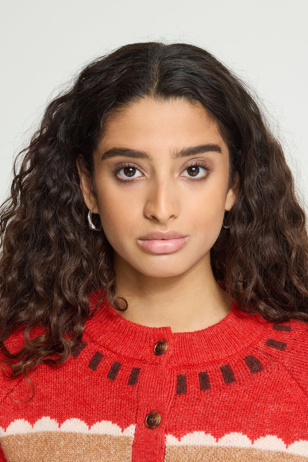 Ihlivoni Cardigan - Poinsettia Red Leopard Stripe