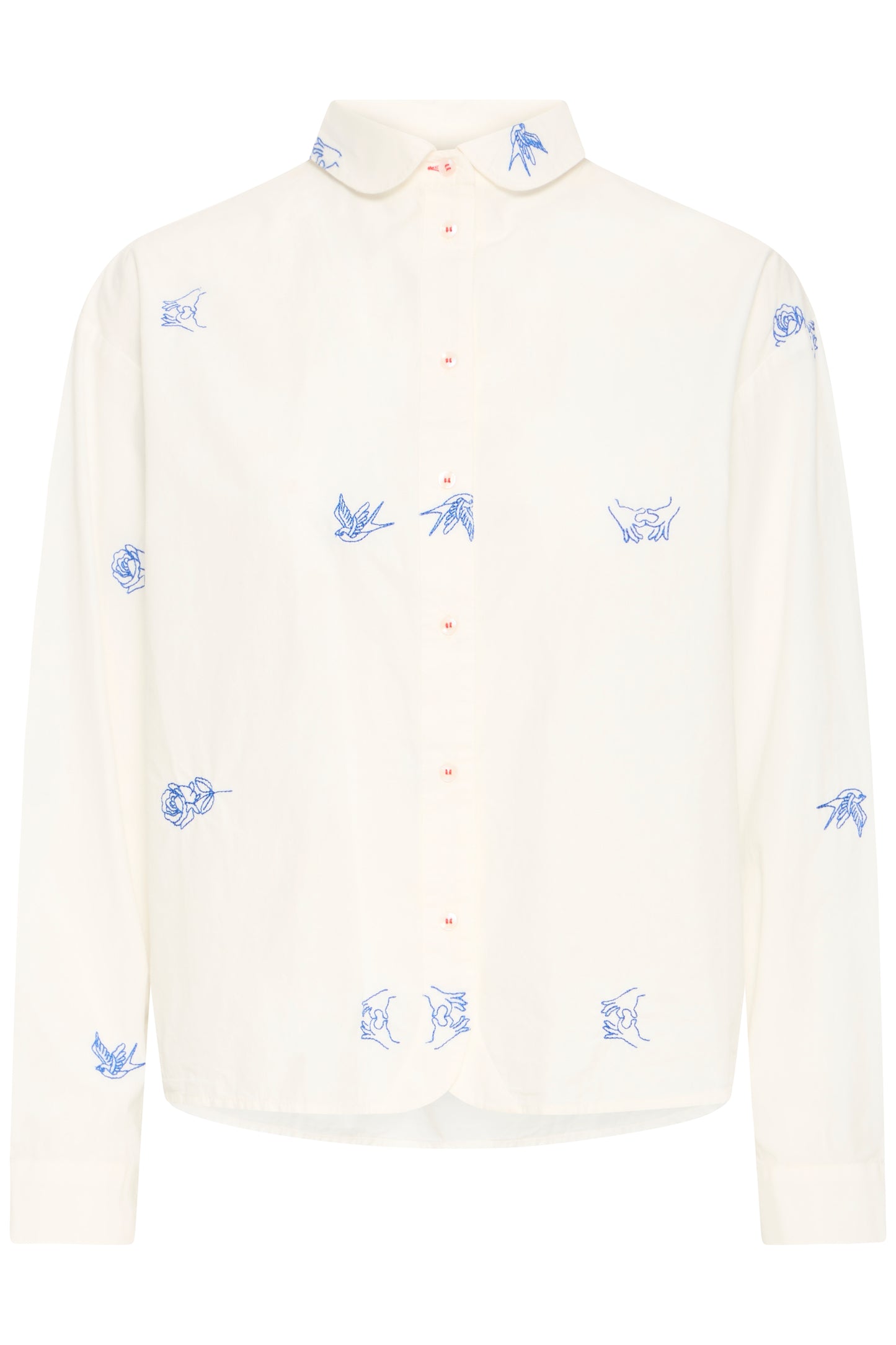 Iheira Shirt - White Embroidered