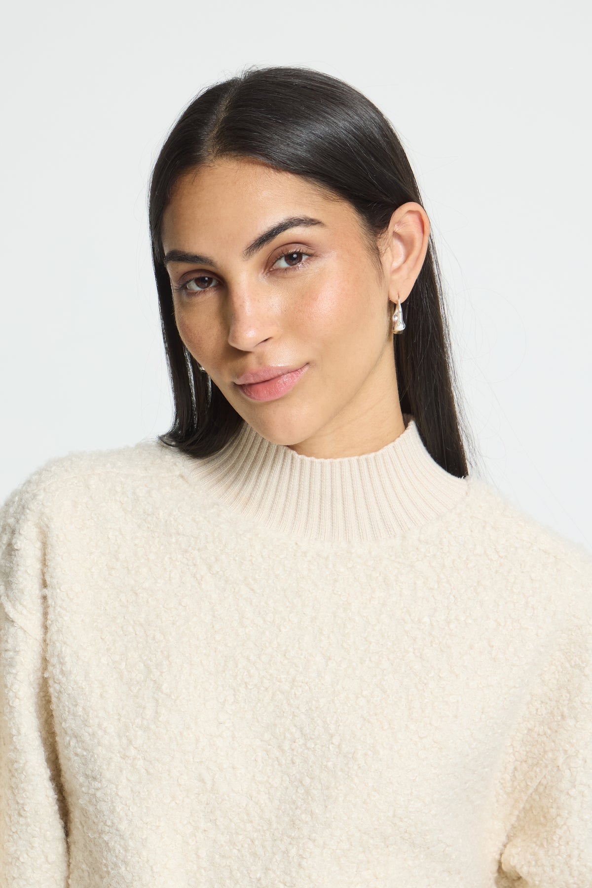 Ihcurley Jumper - Cream Fluffy
