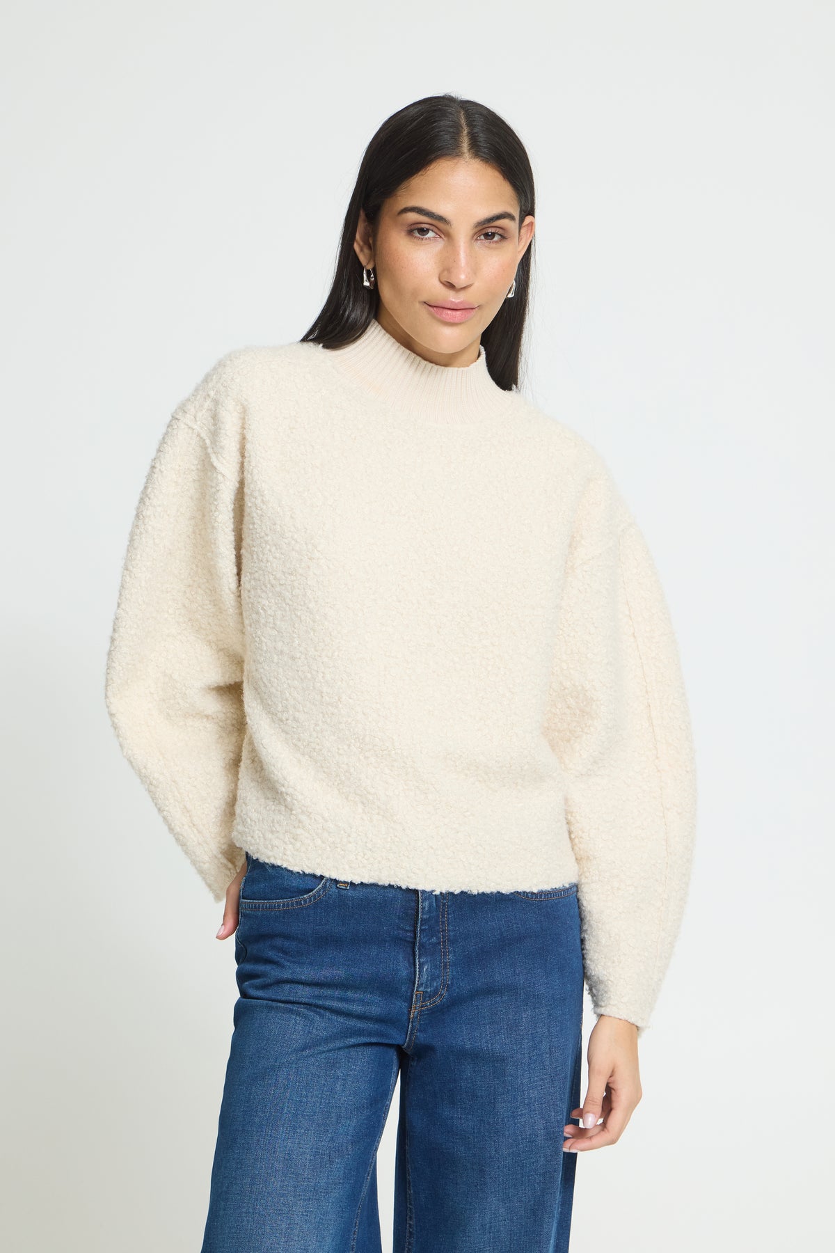 Ihcurley Jumper - Cream Fluffy