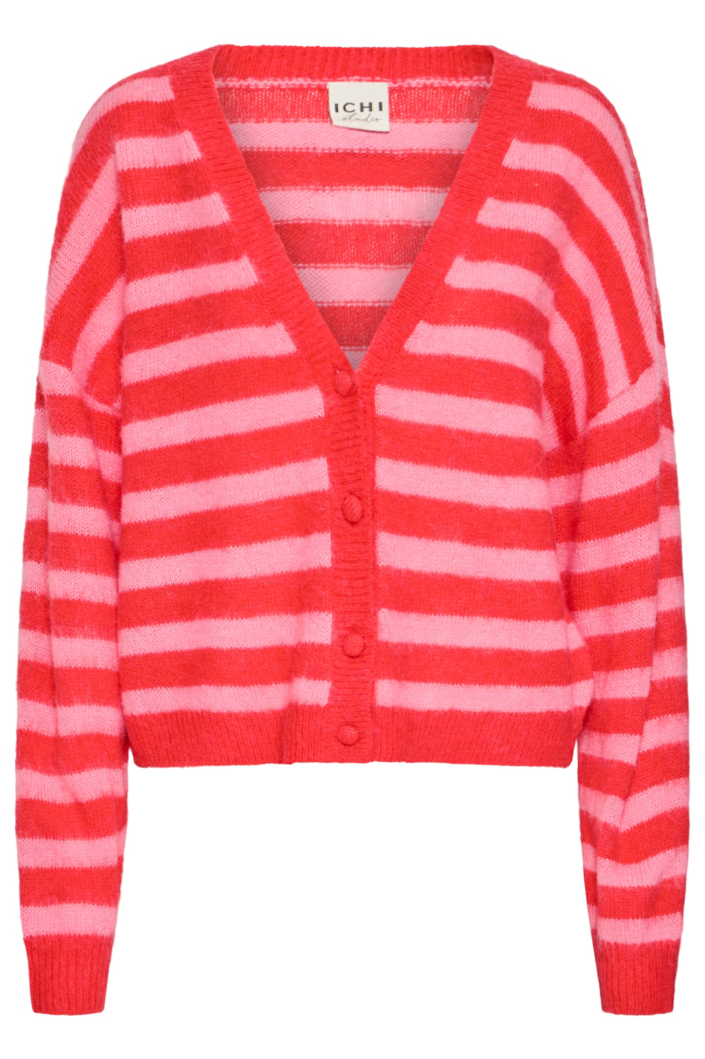 Ihblush Cardigan - Pink and Red Stripe