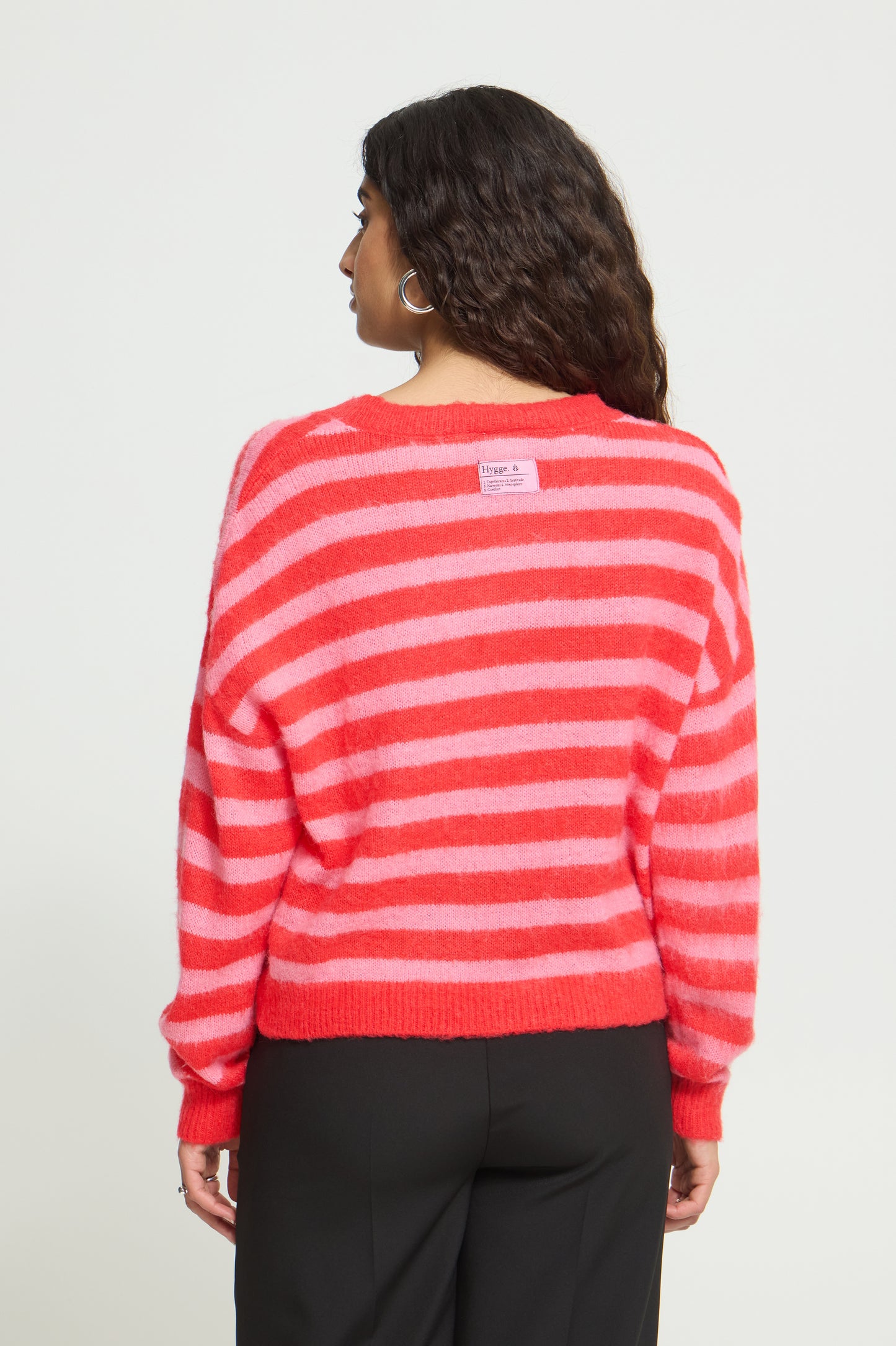 Ihblush Cardigan - Pink and Red Stripe