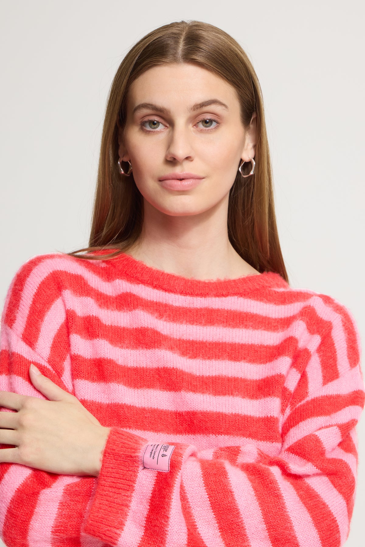 Ihblush Jumper - Pink and Red Stripe
