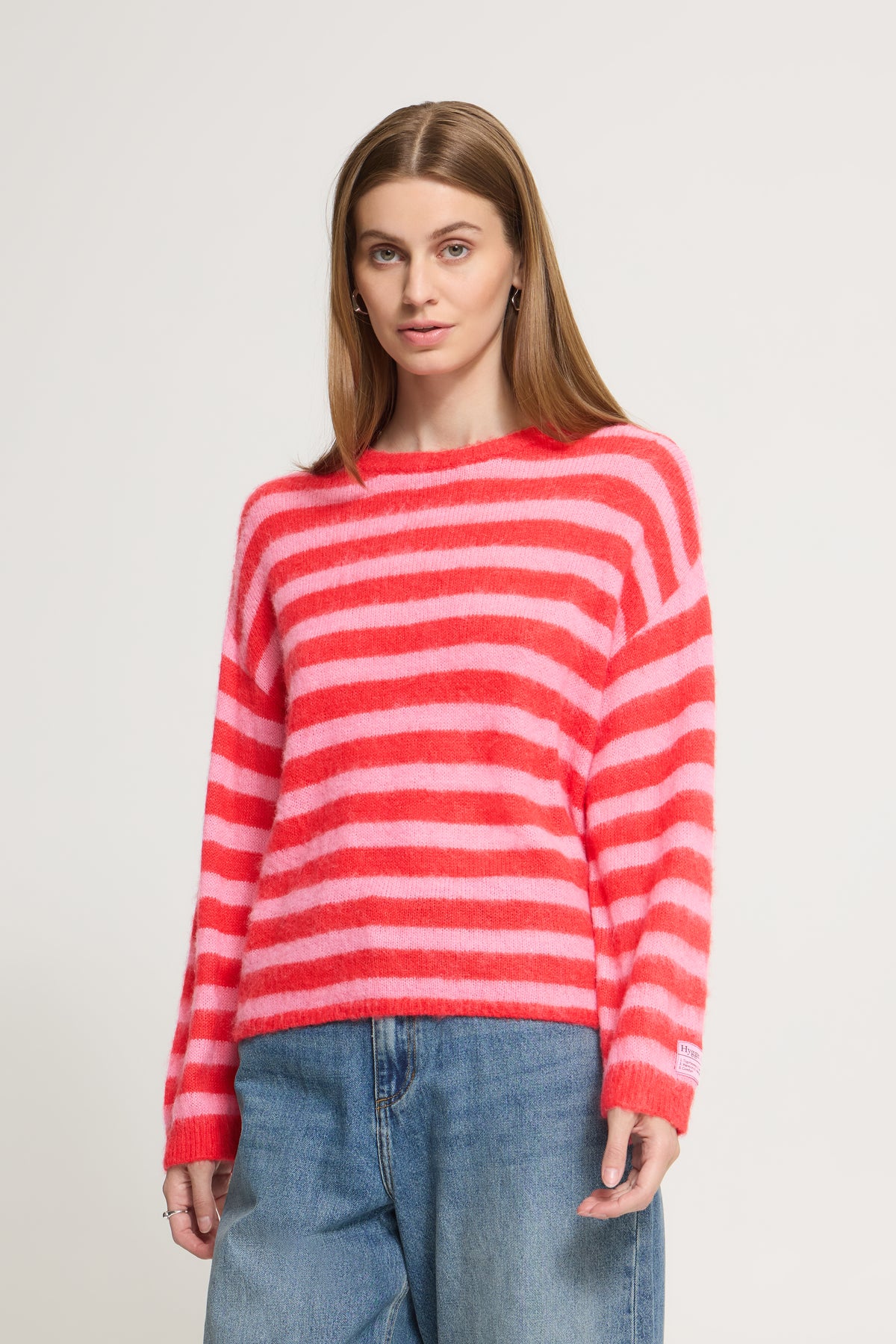 Ihblush Jumper - Pink and Red Stripe