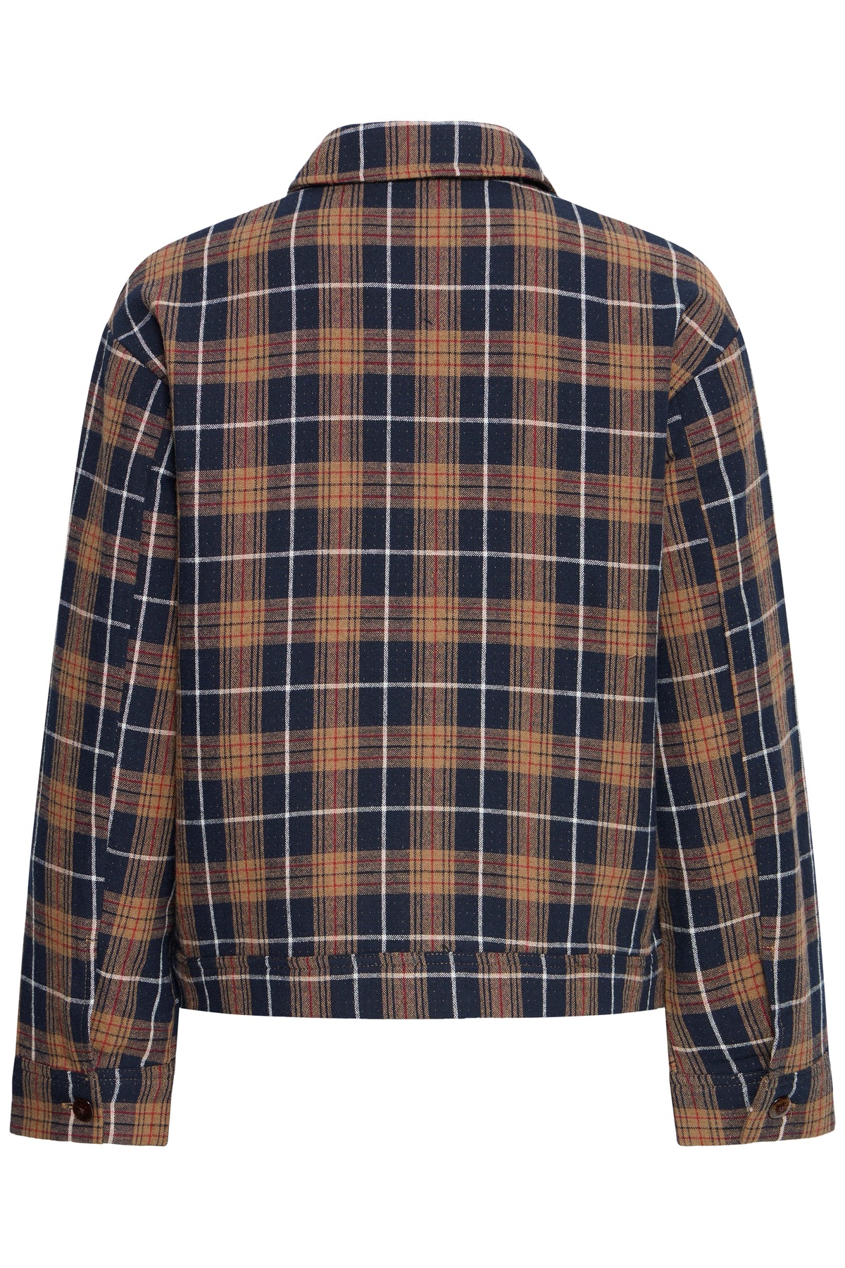 Ihkalia Shirt Jacket - Checked Navy Brown
