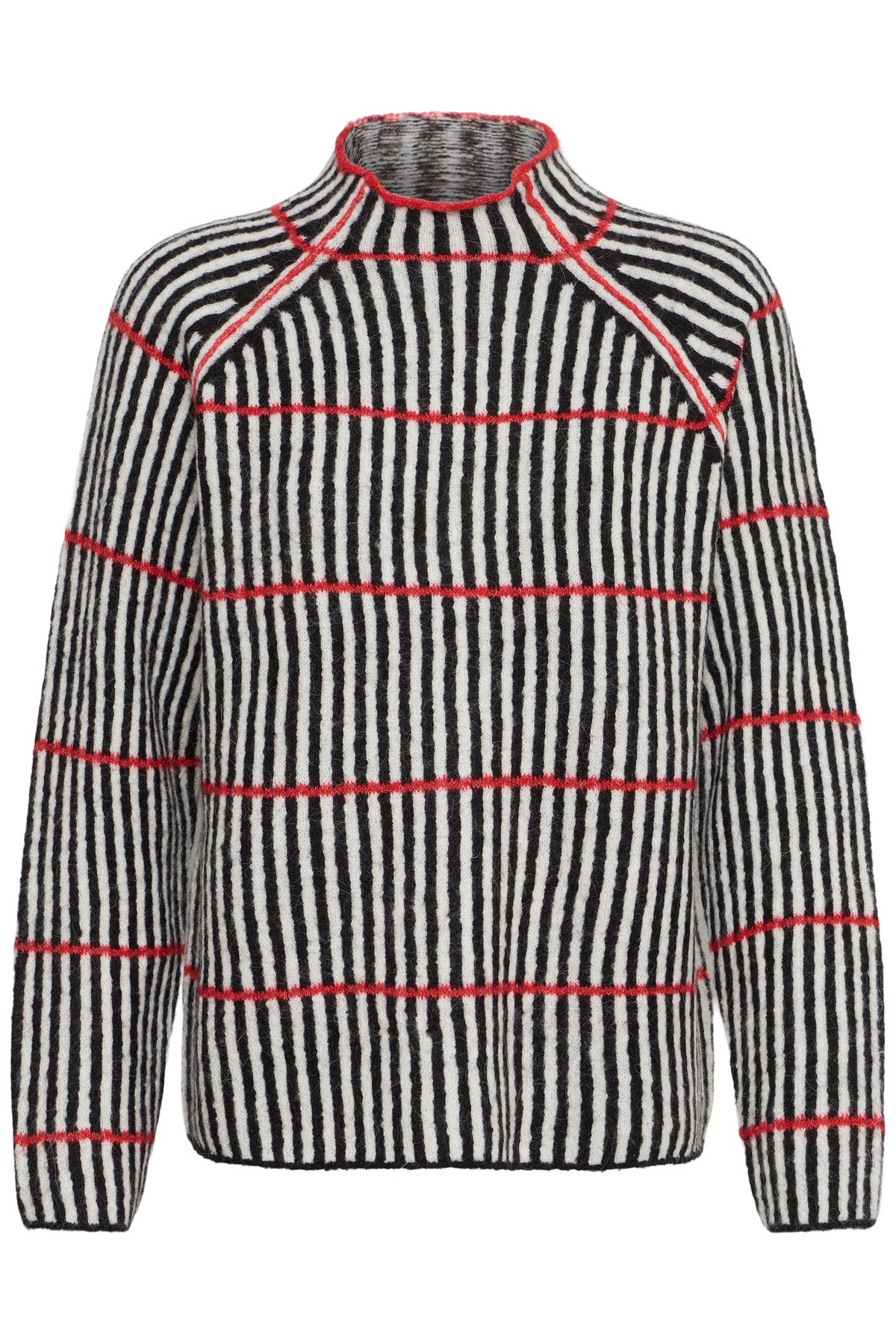 Ihkamara Jumper - Black White Red Stripe