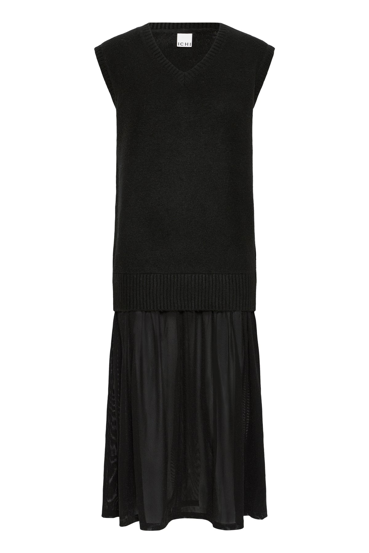 Ihbanus Dress - Black Knitted Tulle