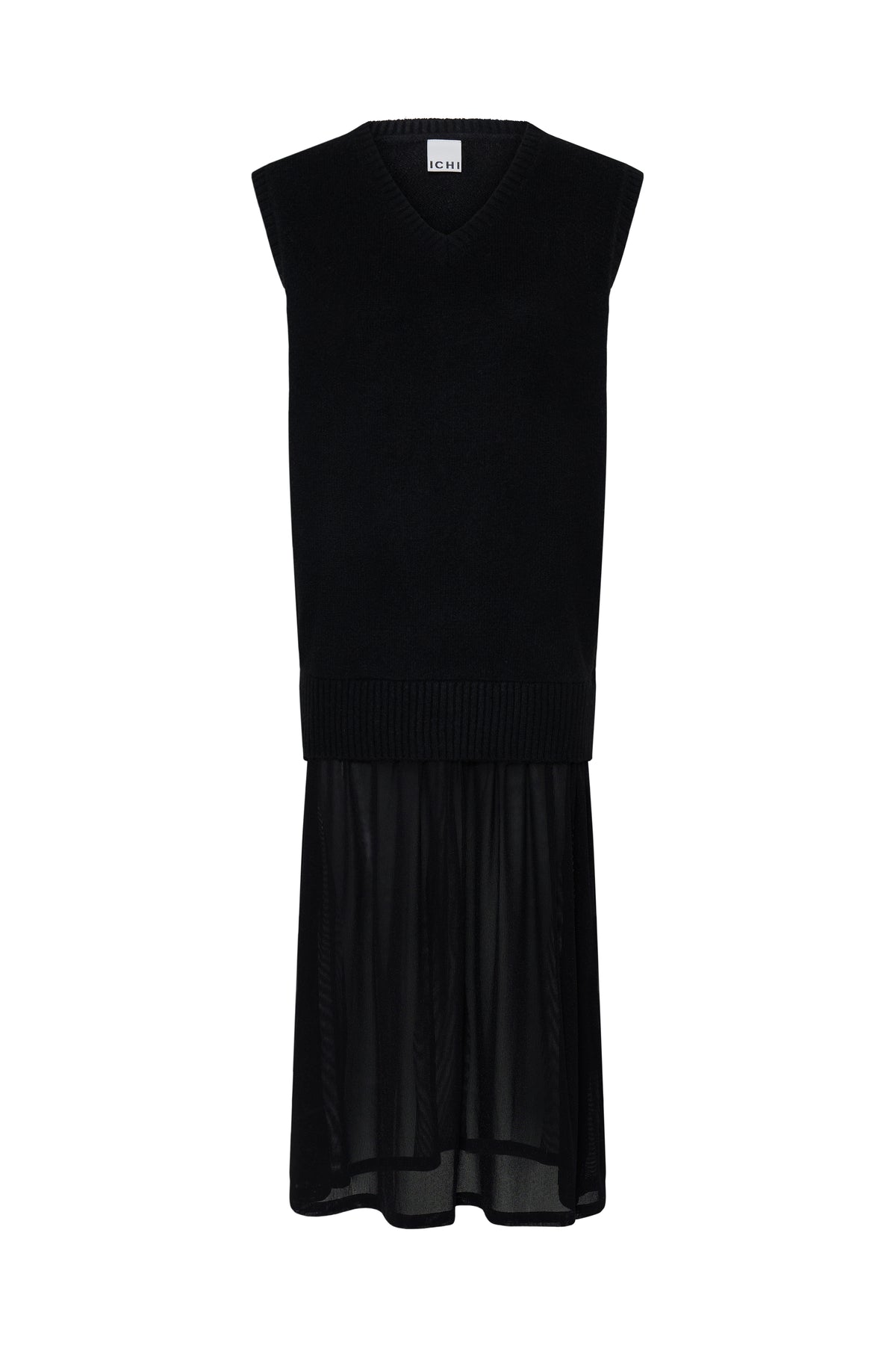 Ihbanus Dress - Black Knitted Tulle