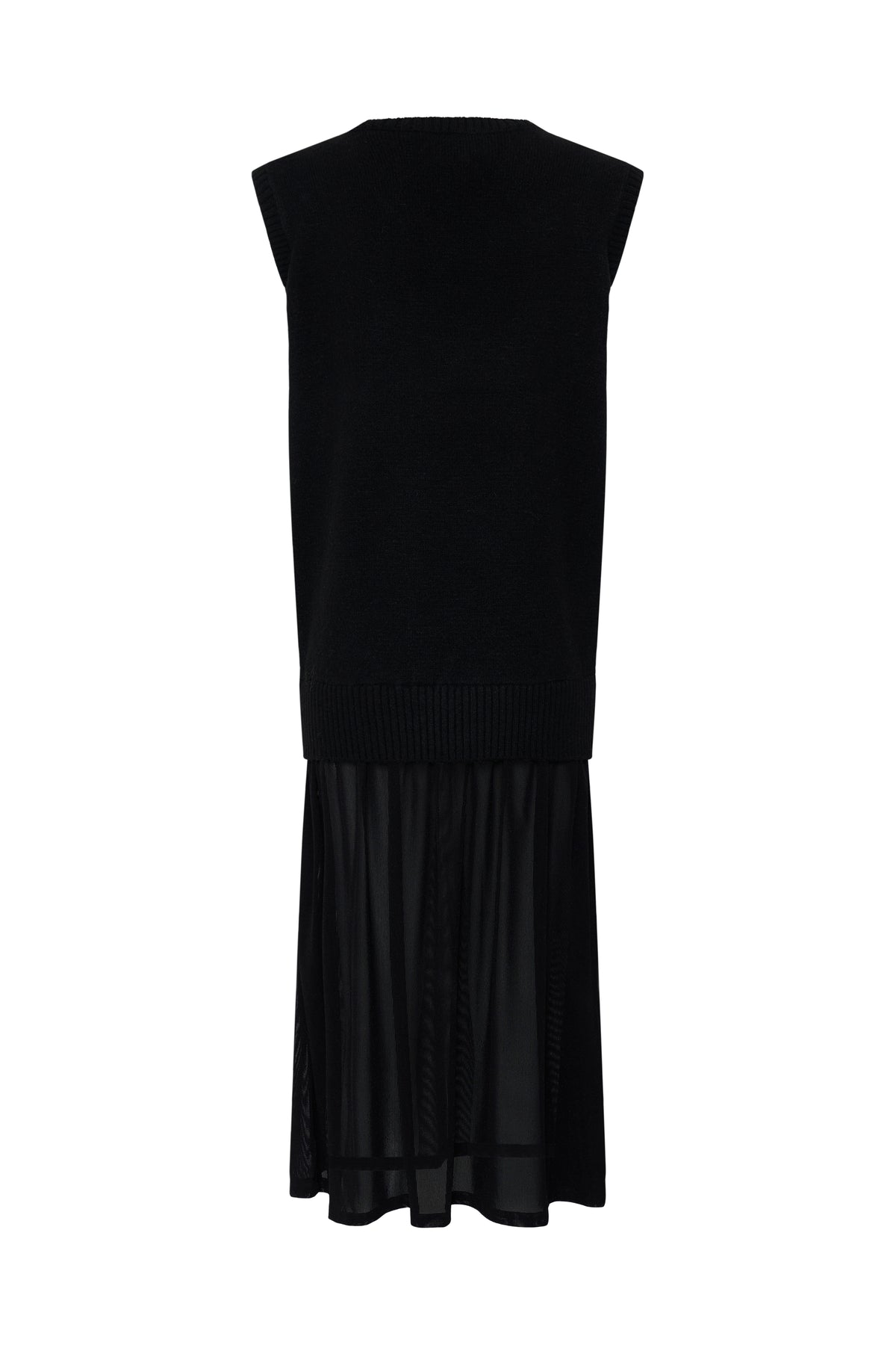 Ihbanus Dress - Black Knitted Tulle