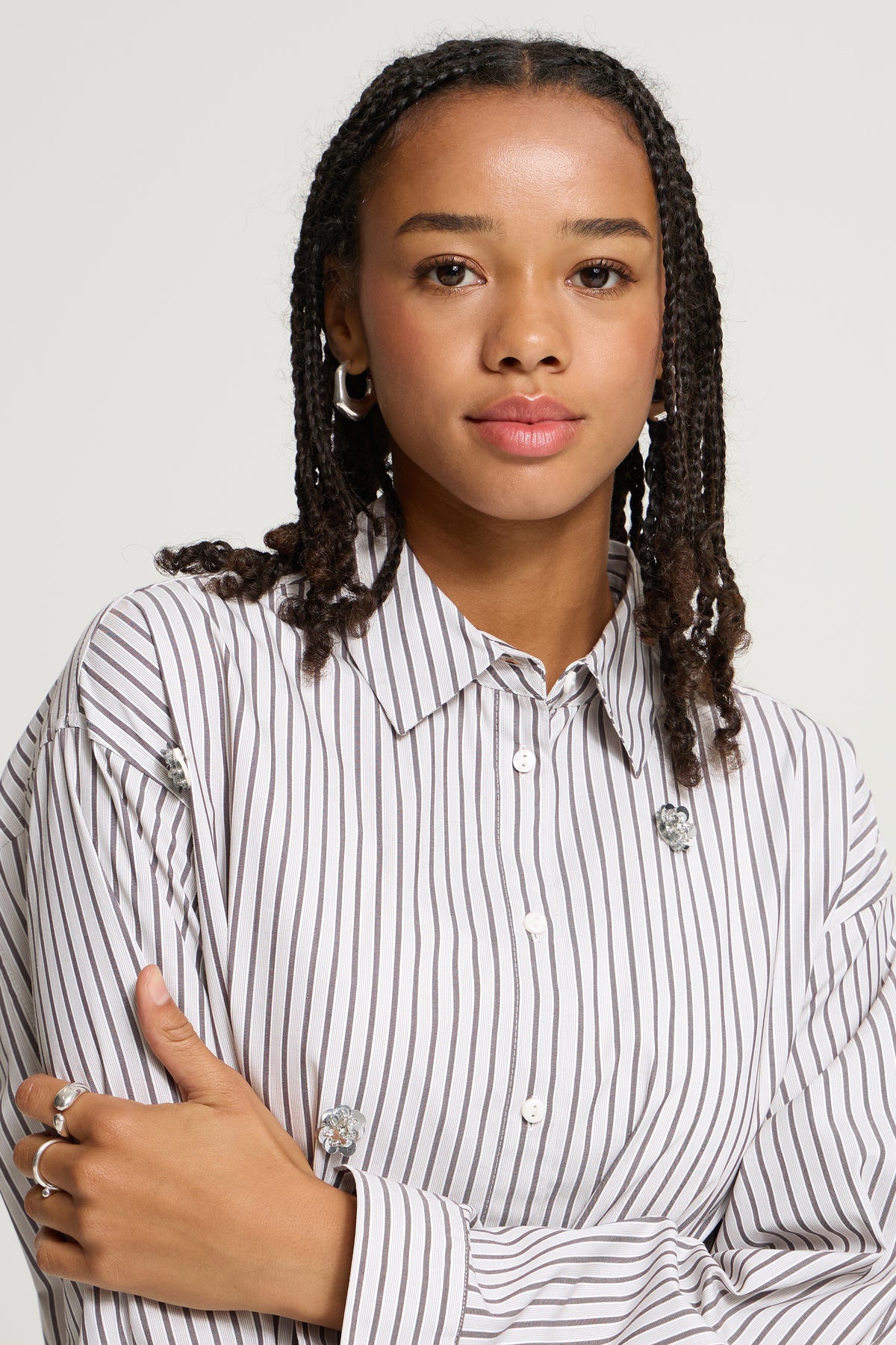 Ihjanine Shirt - Grey Stripe Detail