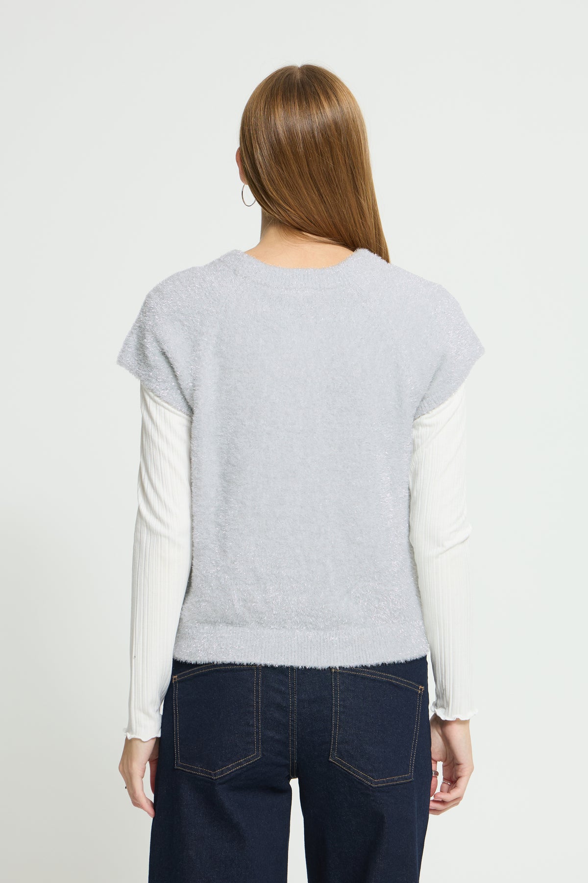 Ihaniles Short Sleeve - Silver Tinsel Vest