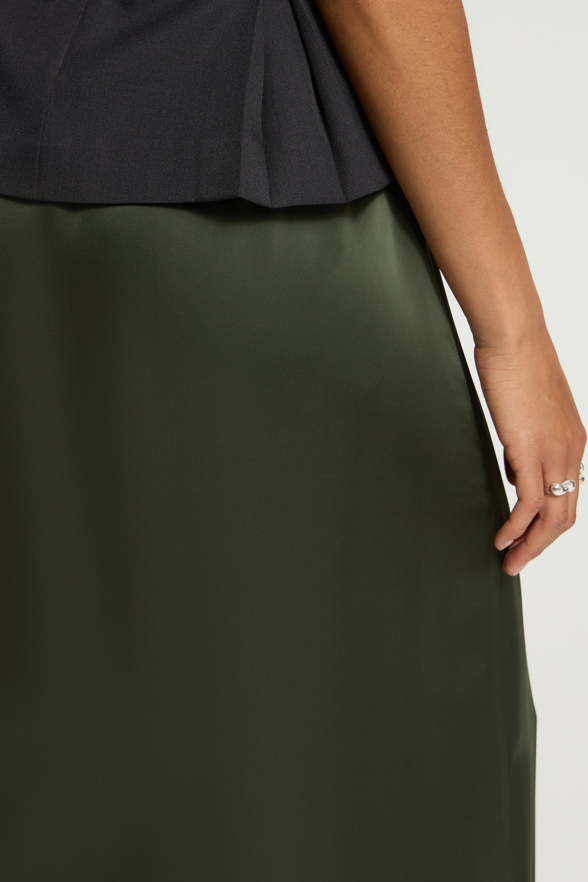 Ihlaccie Skirt - Forest Night Black Lace Edging