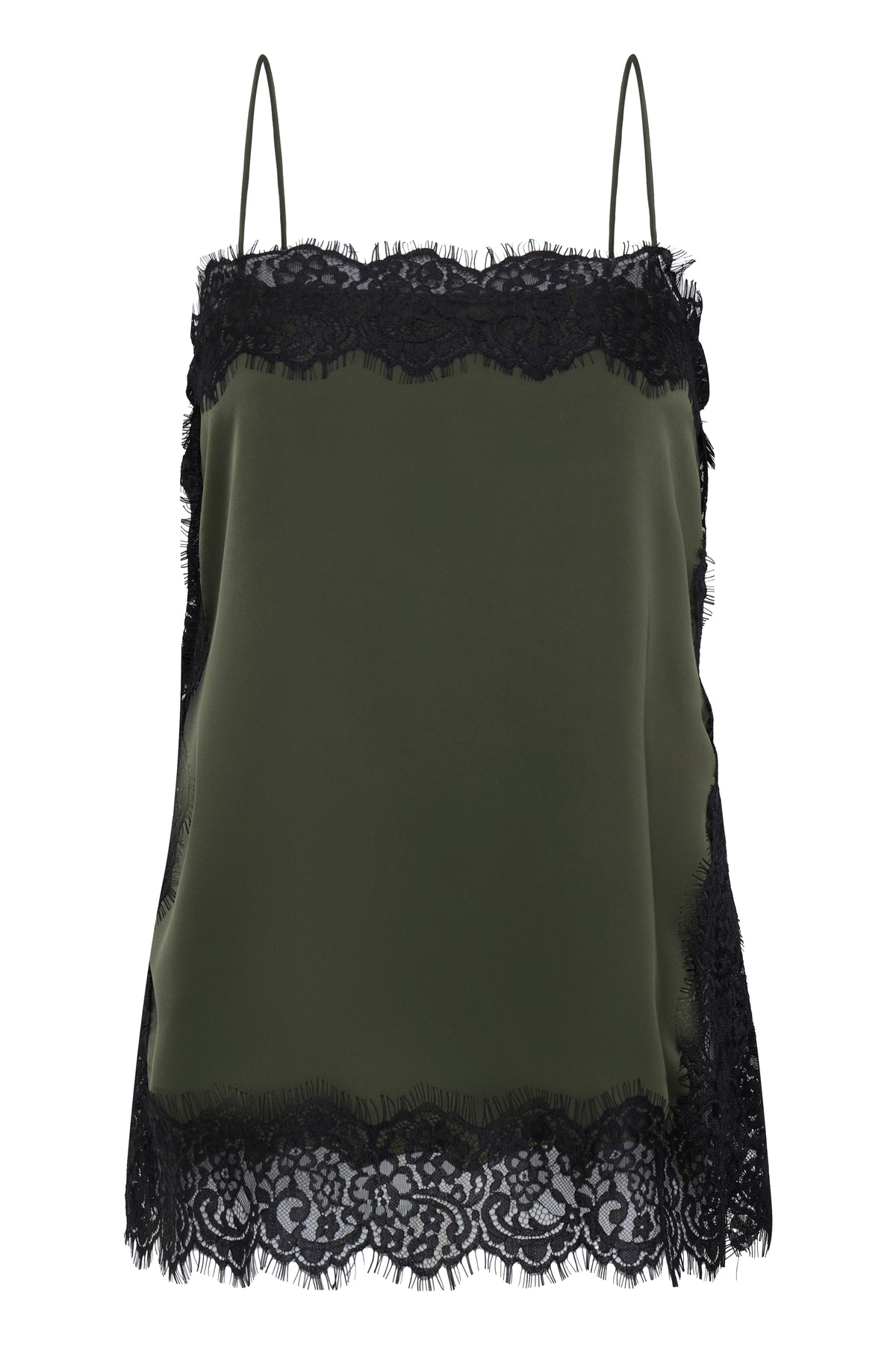 Ihlaccie Top - Forest Night Black Lace Edging