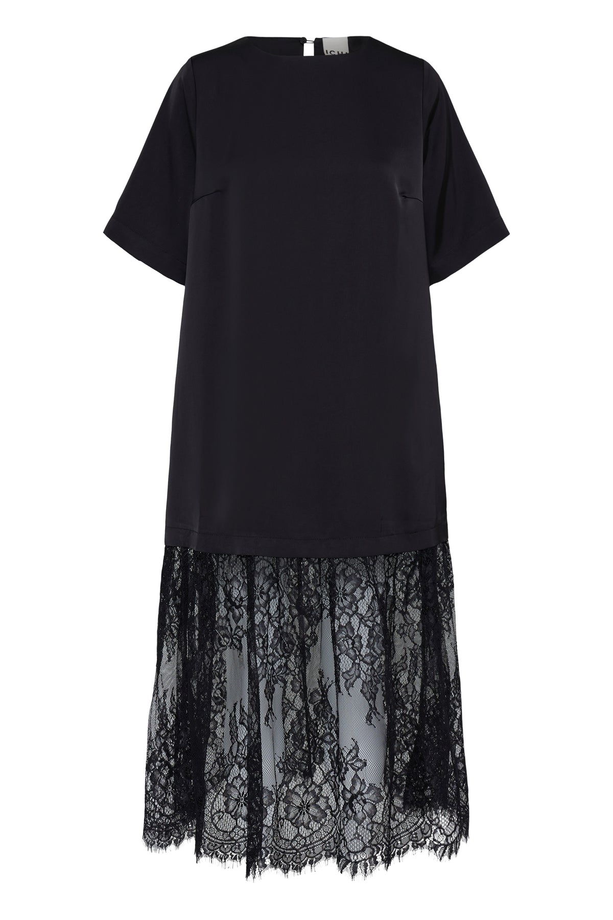 Ihhartley Dress - Black Lace Satin