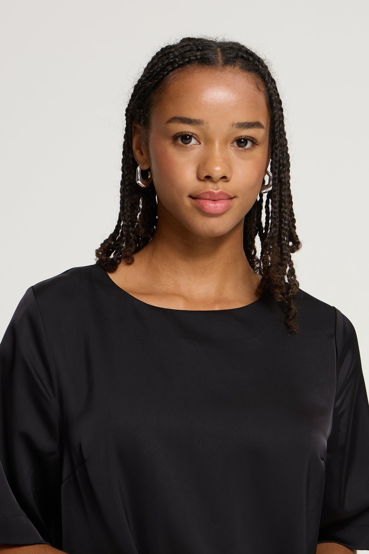 Ihhartley Dress - Black Lace Satin