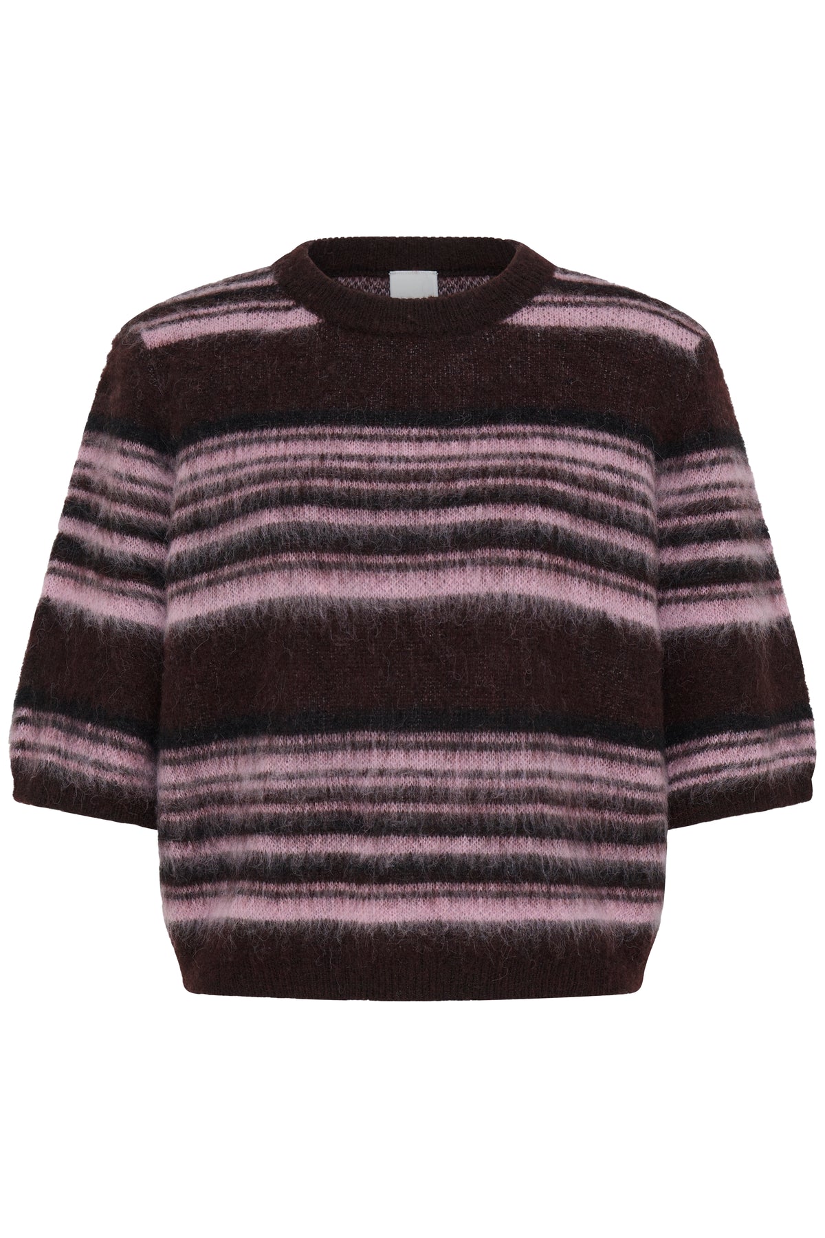 Ihallo Short Sleeved Jumper - Fudge Pink Stripe