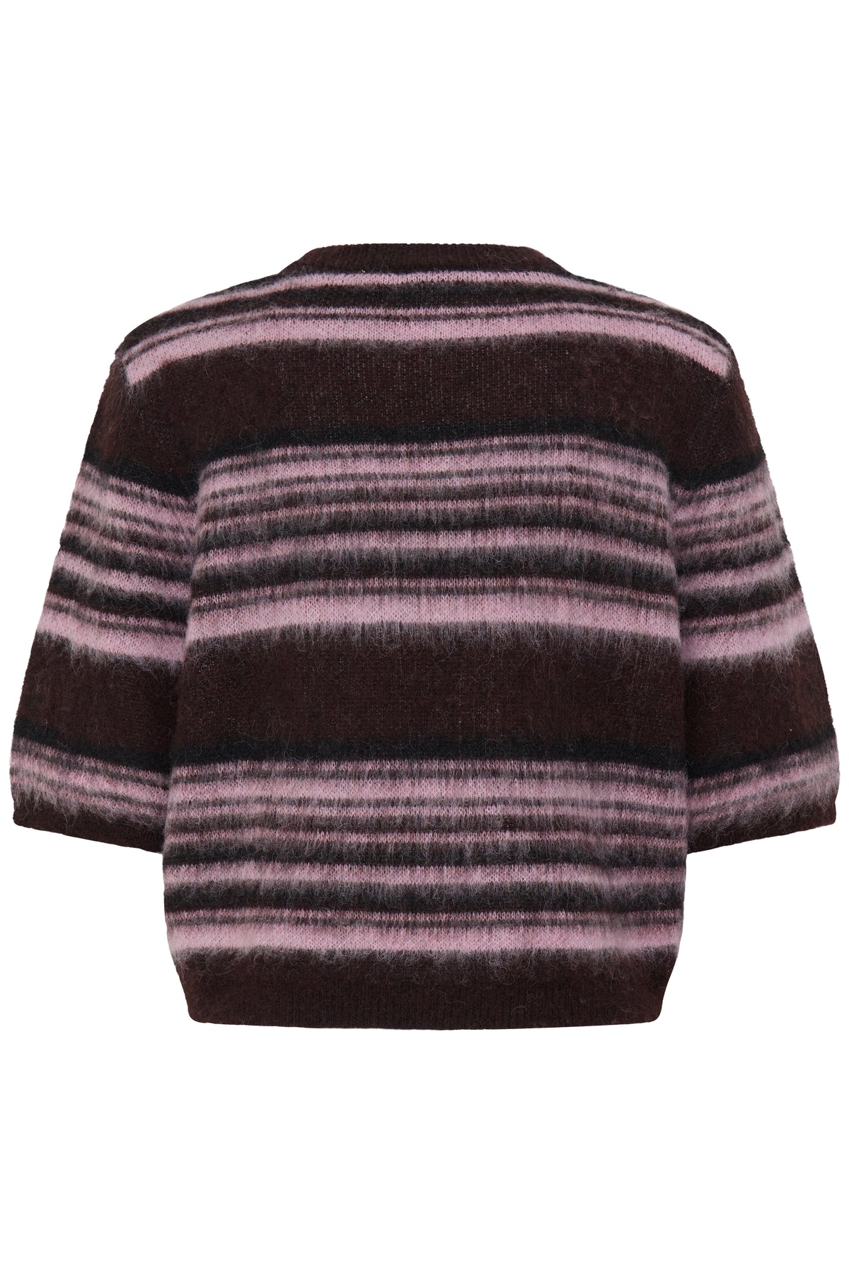 Ihallo Short Sleeved Jumper - Fudge Pink Stripe