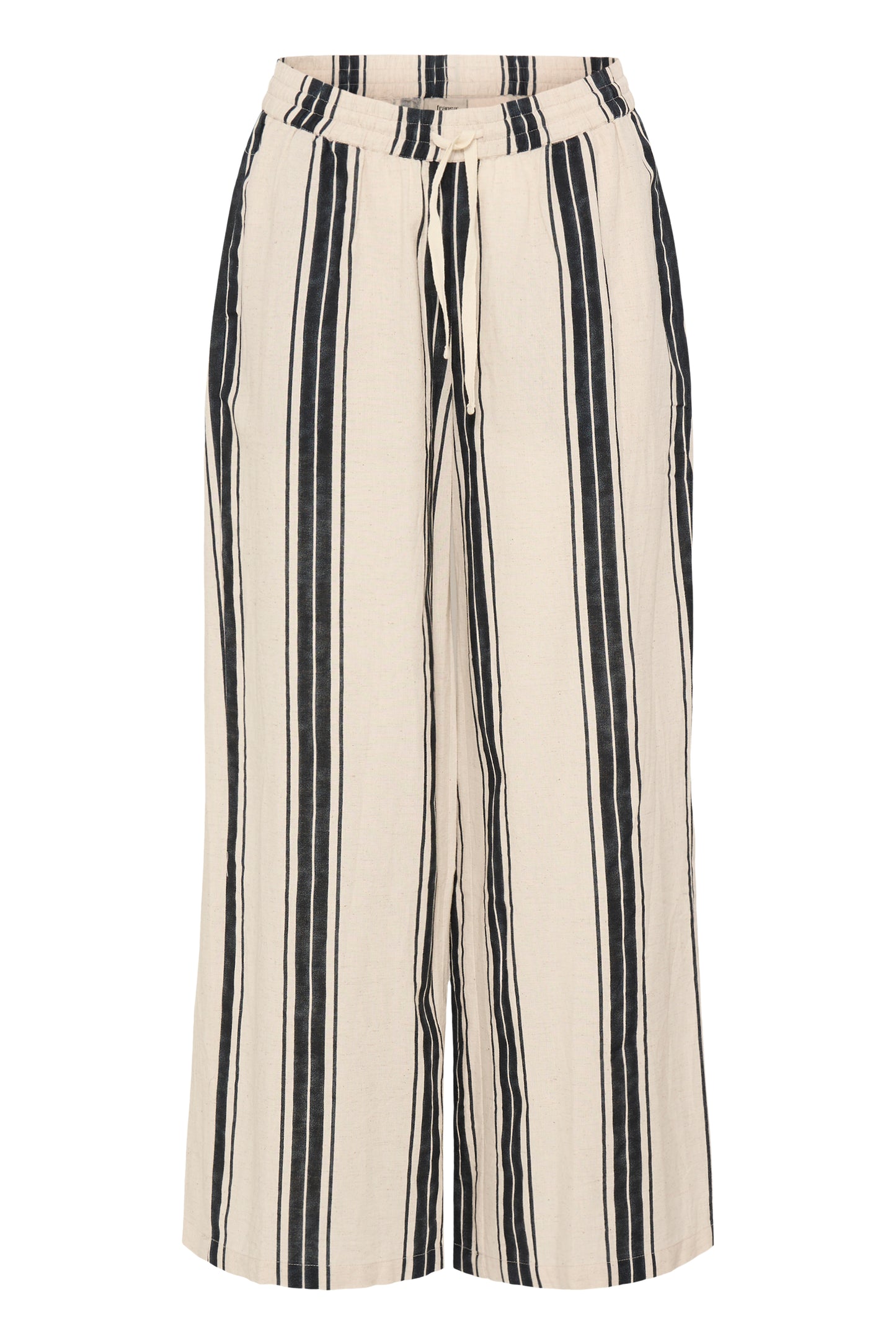 Frmaddie Trousers - Cream Black Wide Stripe