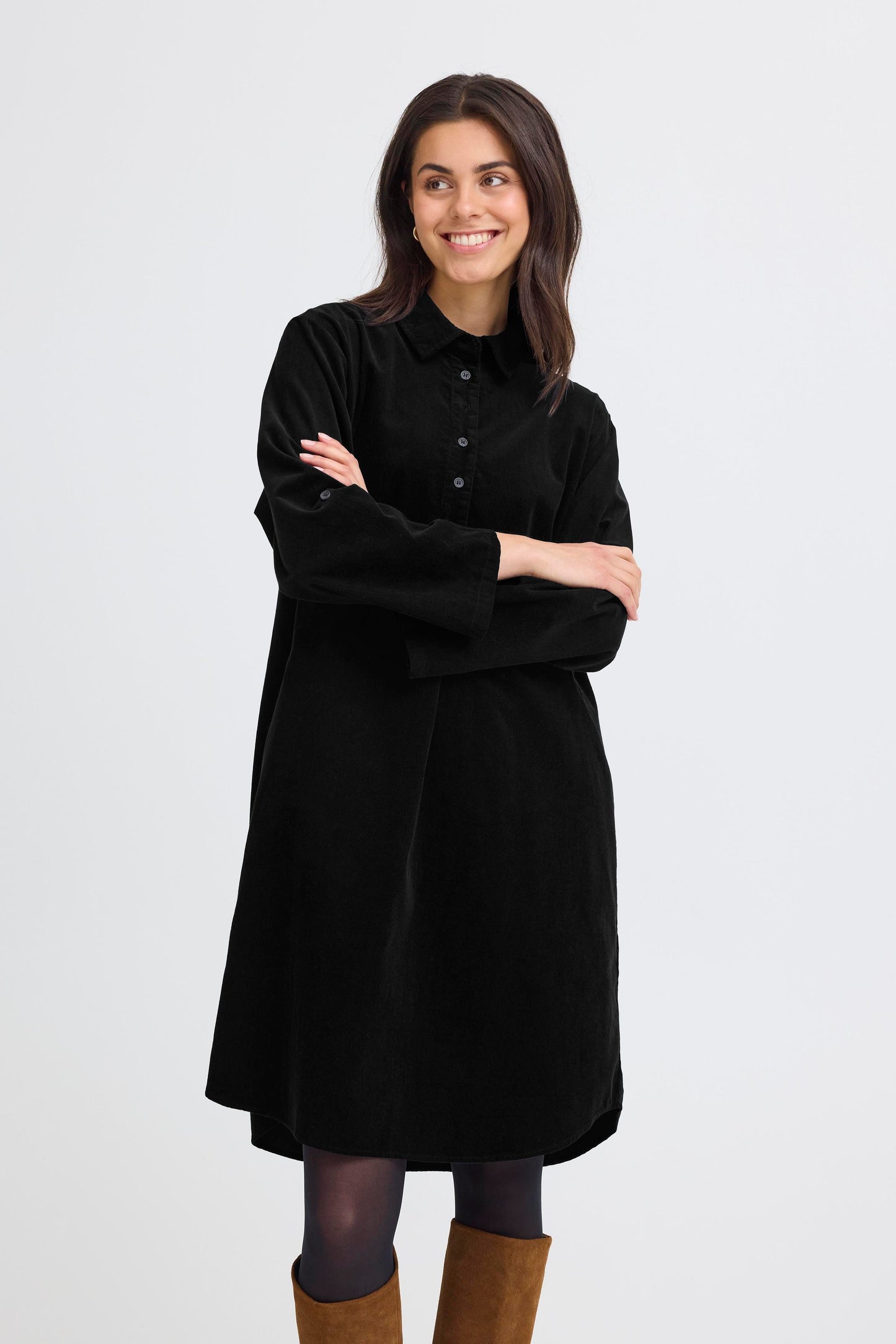 Frcory Cord Dress - Black