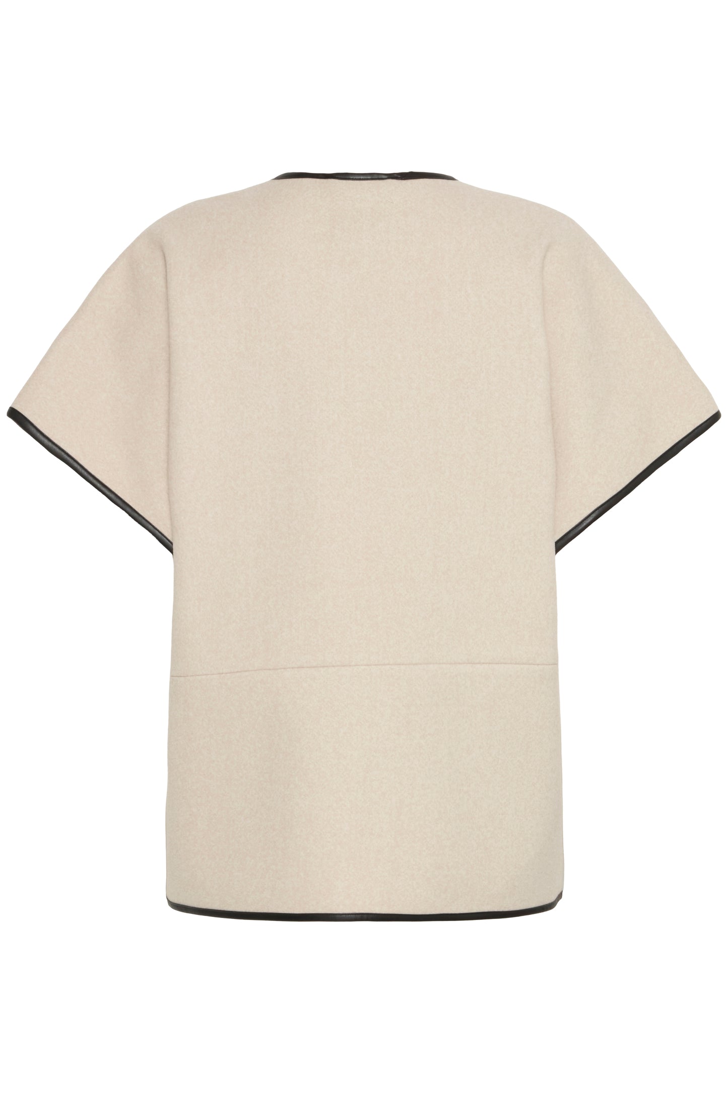 Frelizabeth Waistcoat - Beige and Black Edging